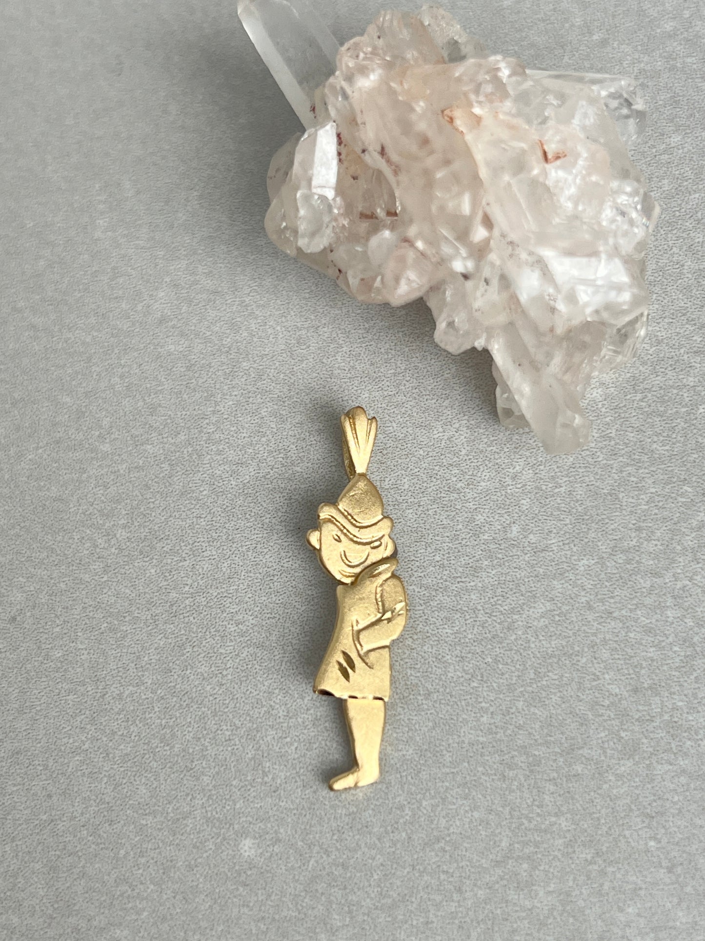 Vintage 14k Gold Articulated Flashing Man Charm