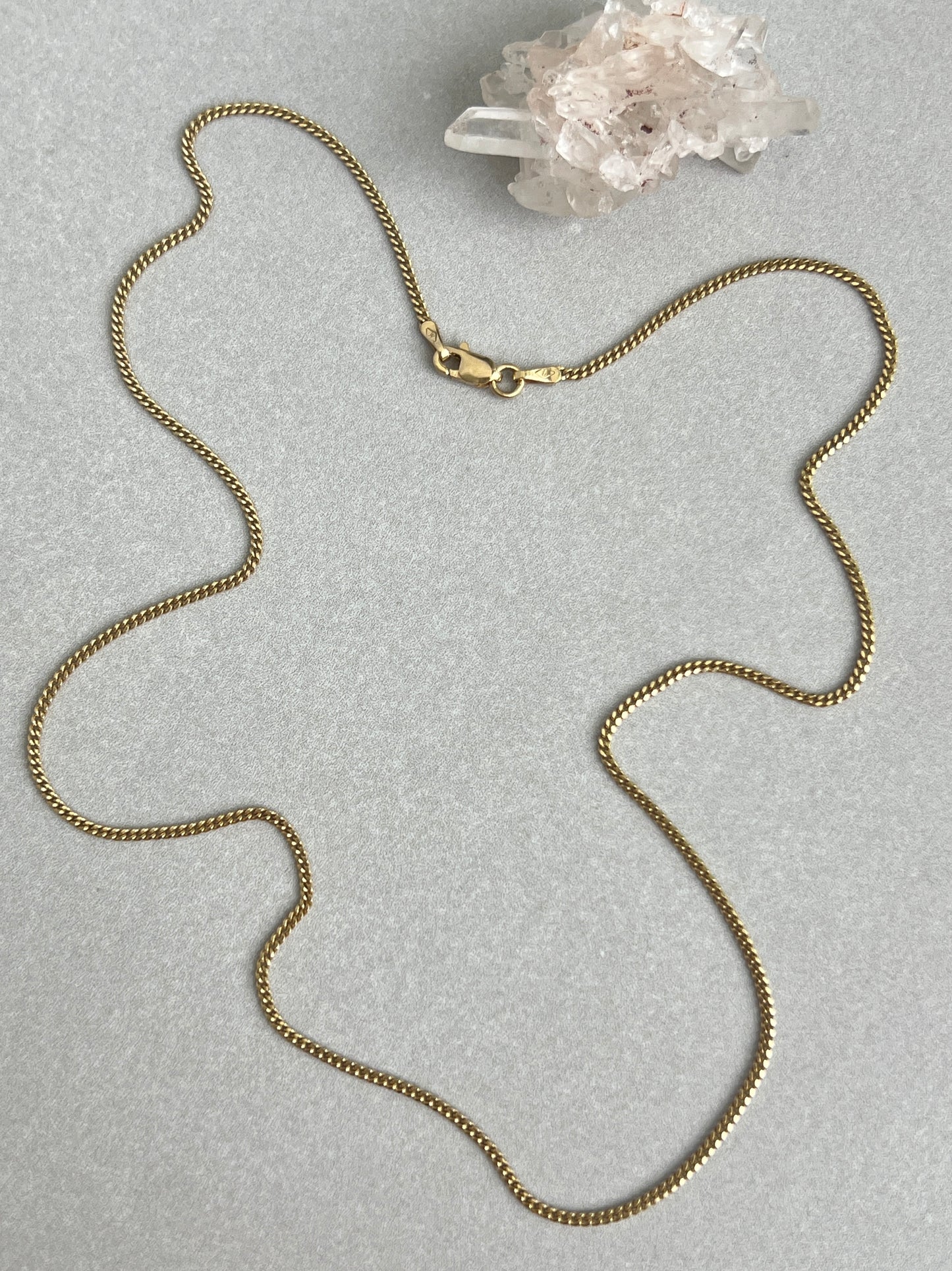 Vintage 14k Gold 18” Curb Link Chain