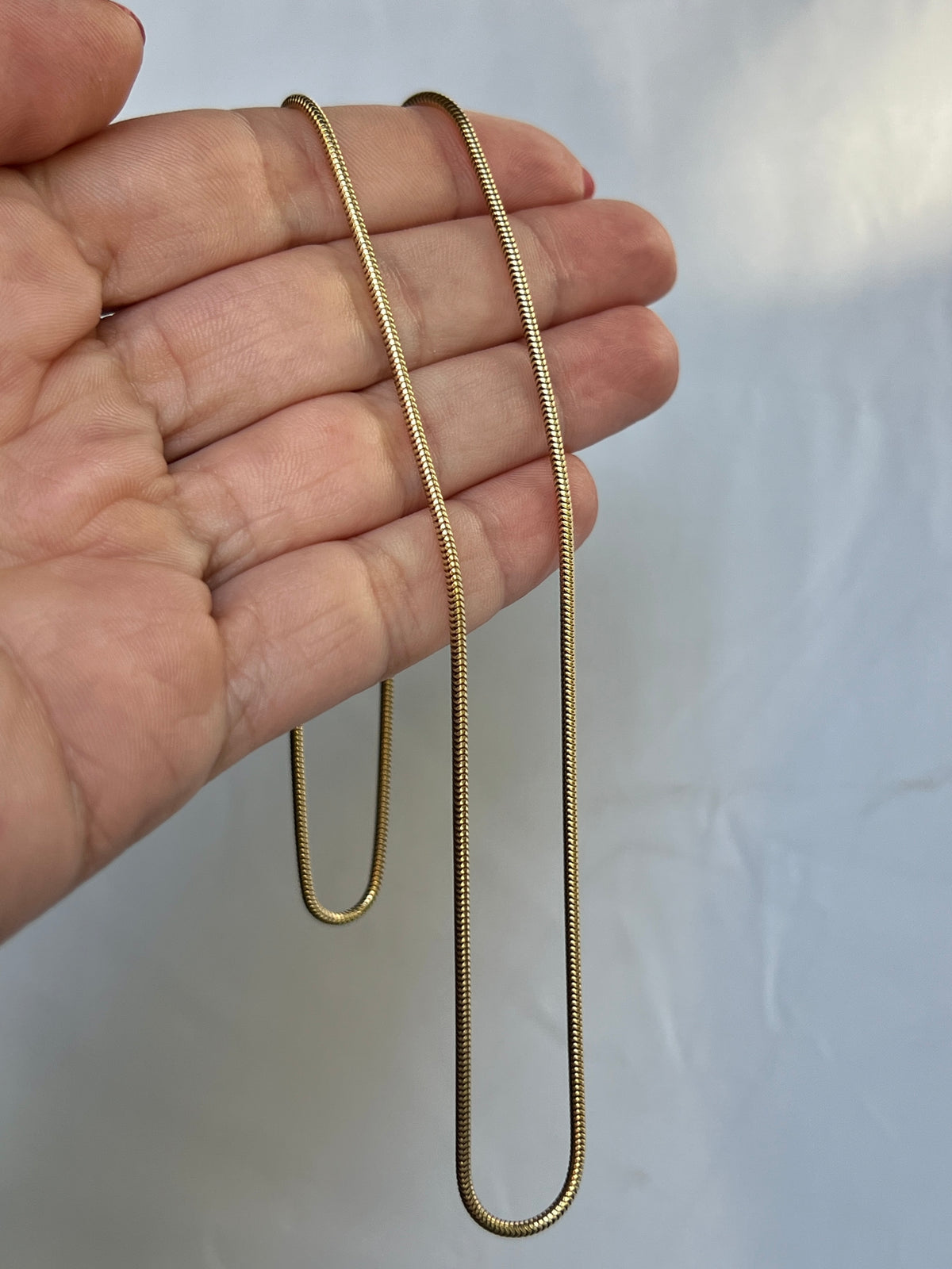 Vintage 14k Gold 18” Snake Link Chain