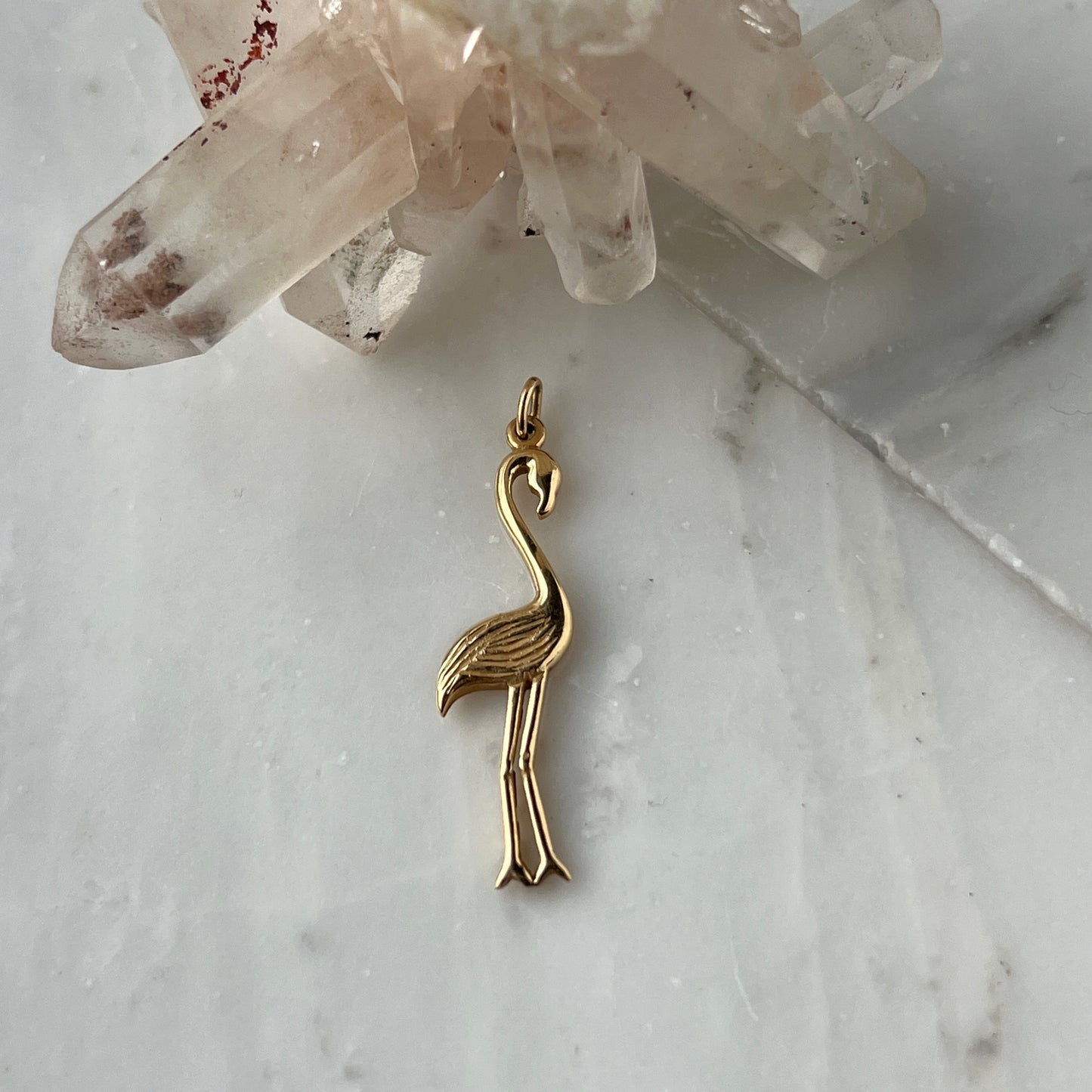 Vintage 14k Flamingo Charm