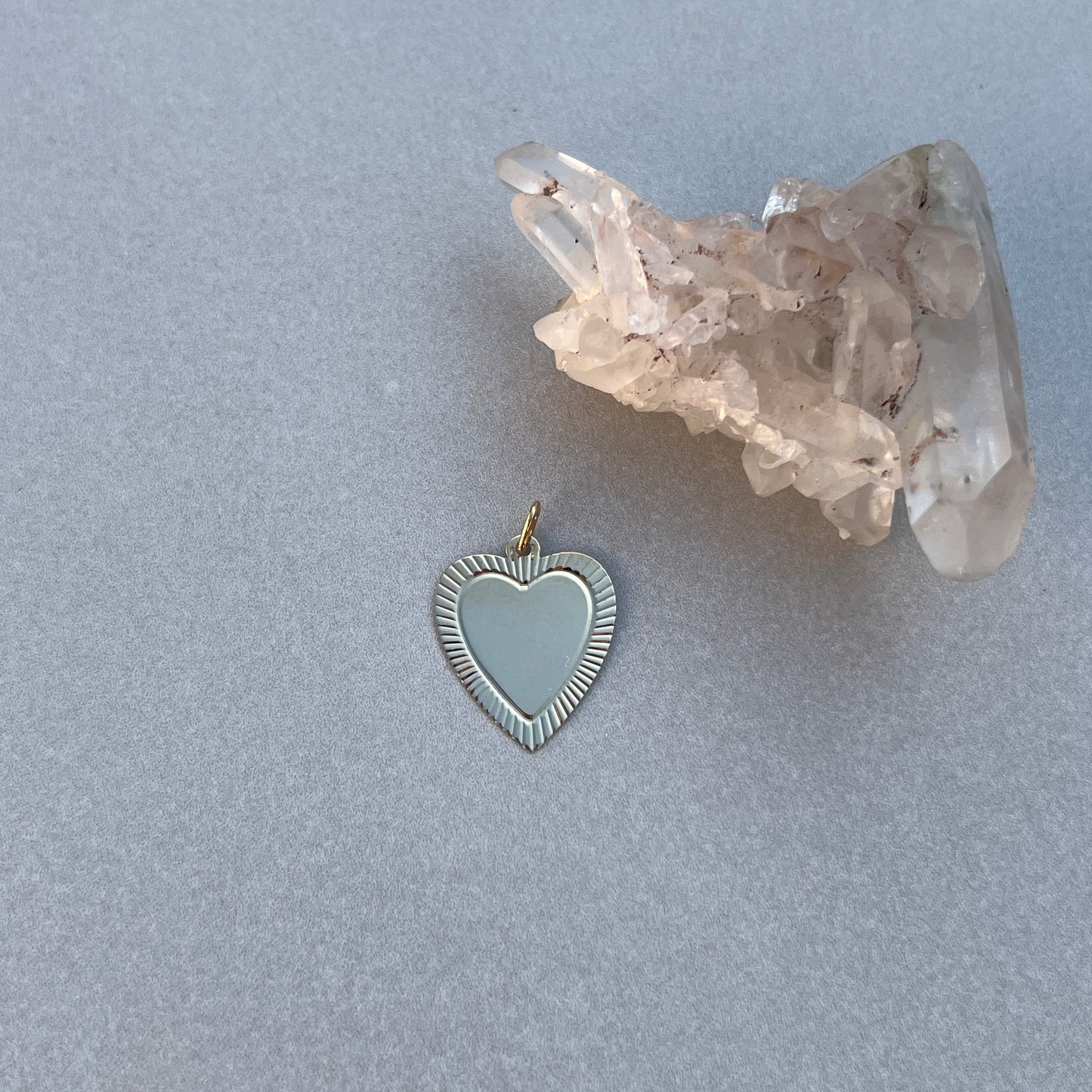 Vintage 14k Gold Fluted Edge Heart Tag Charm