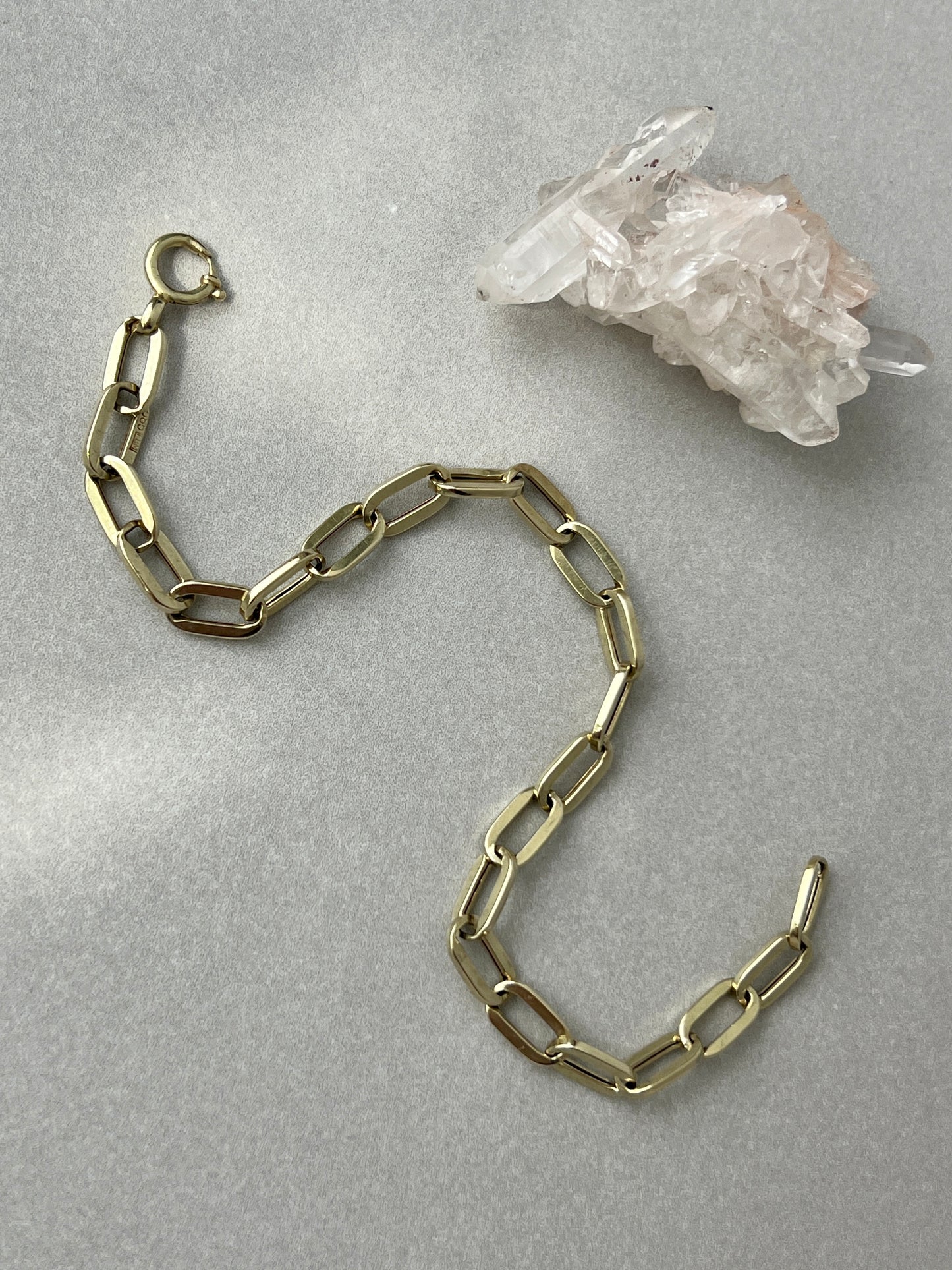 Vintage 14k Gold Paperclip Bracelet