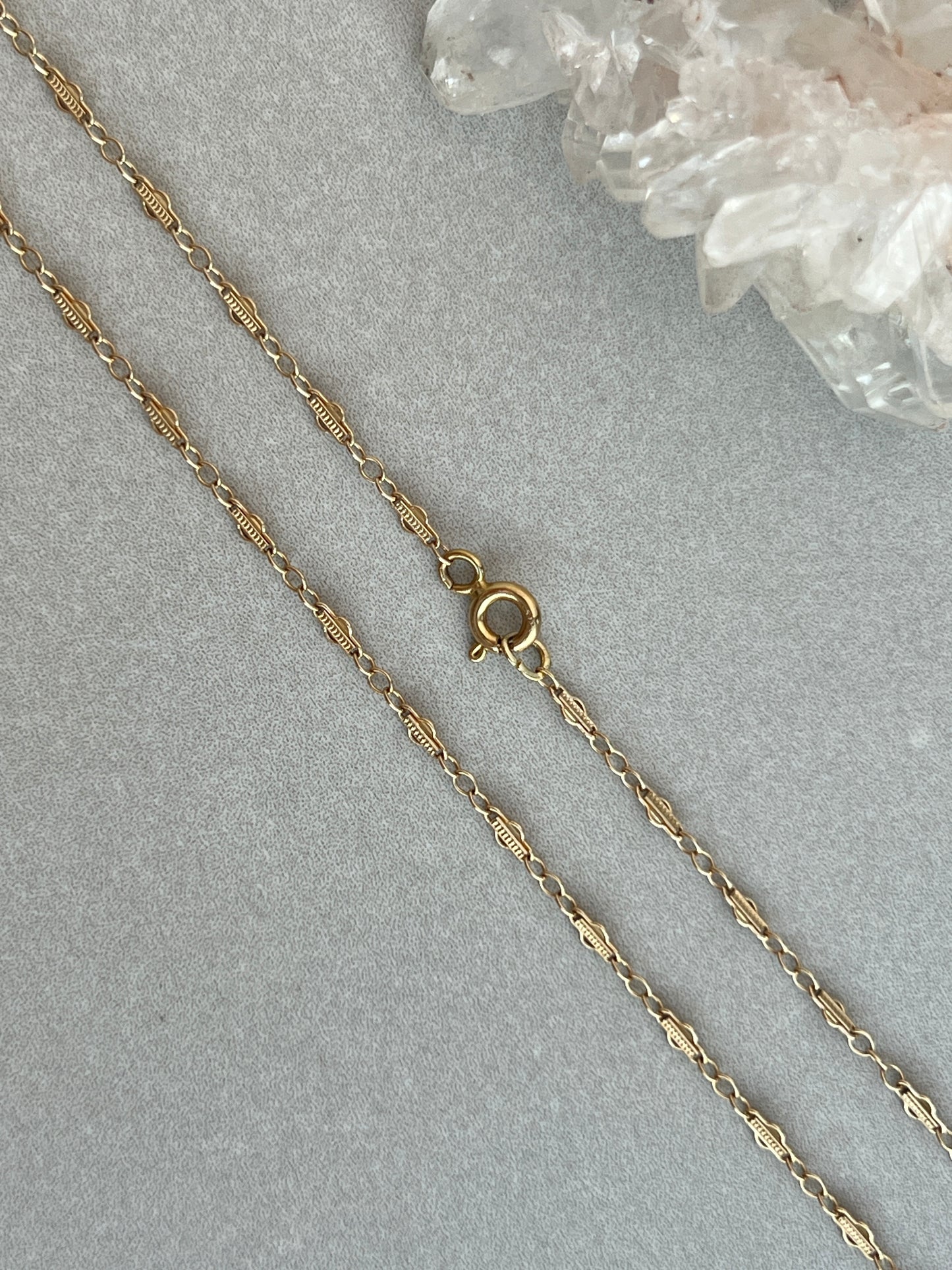 Antique 14k Gold 20” Fancy Link Chain