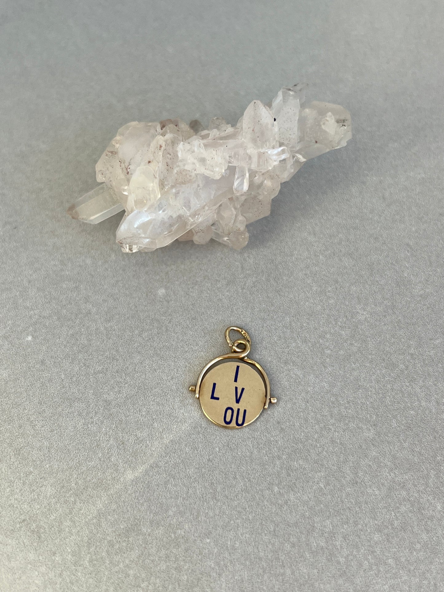 Vintage 14k Gold Articulated ‘I Love You’ Spinner Charm