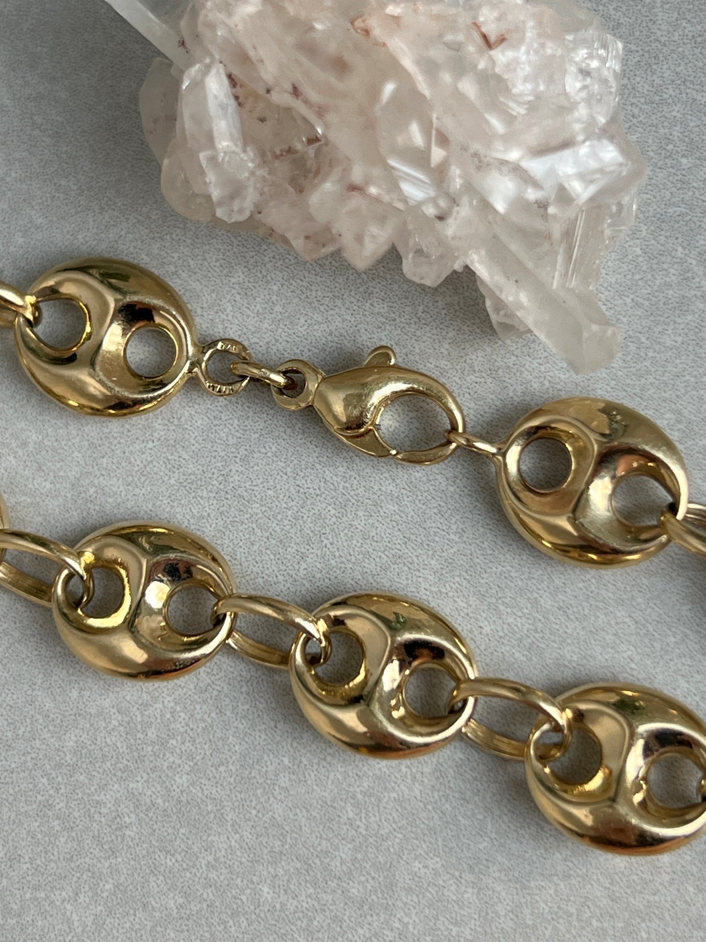 Vintage 14k Gold Puffy ‘Gucci’ Mariner Link Bracelet