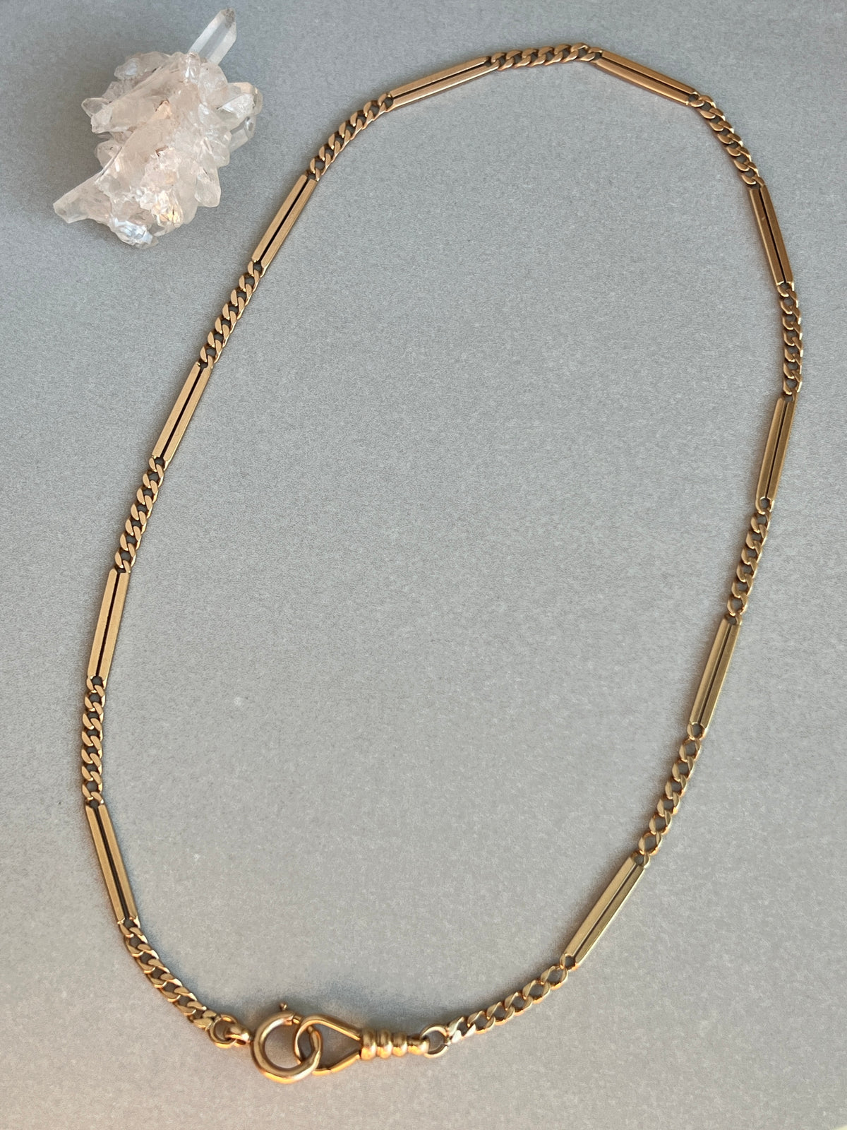 Antique 14k Gold 17” Austro-Hungarian Hallmarked Watch Chain Necklace
