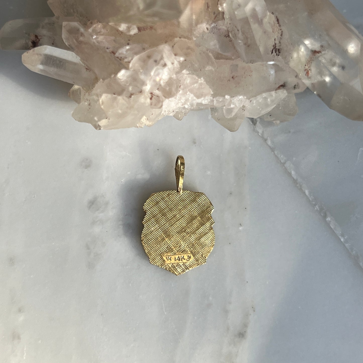 Vintage 14k Yellow Gold Saint Michael Charm