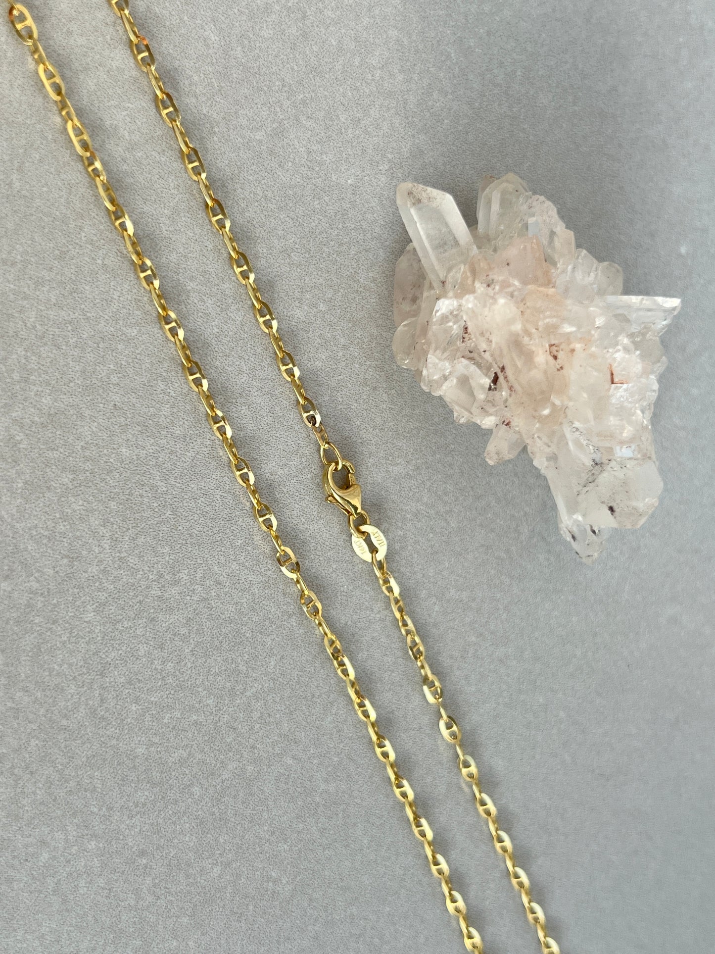 Vintage 14k Gold 20” Baby Anchor Link Chain