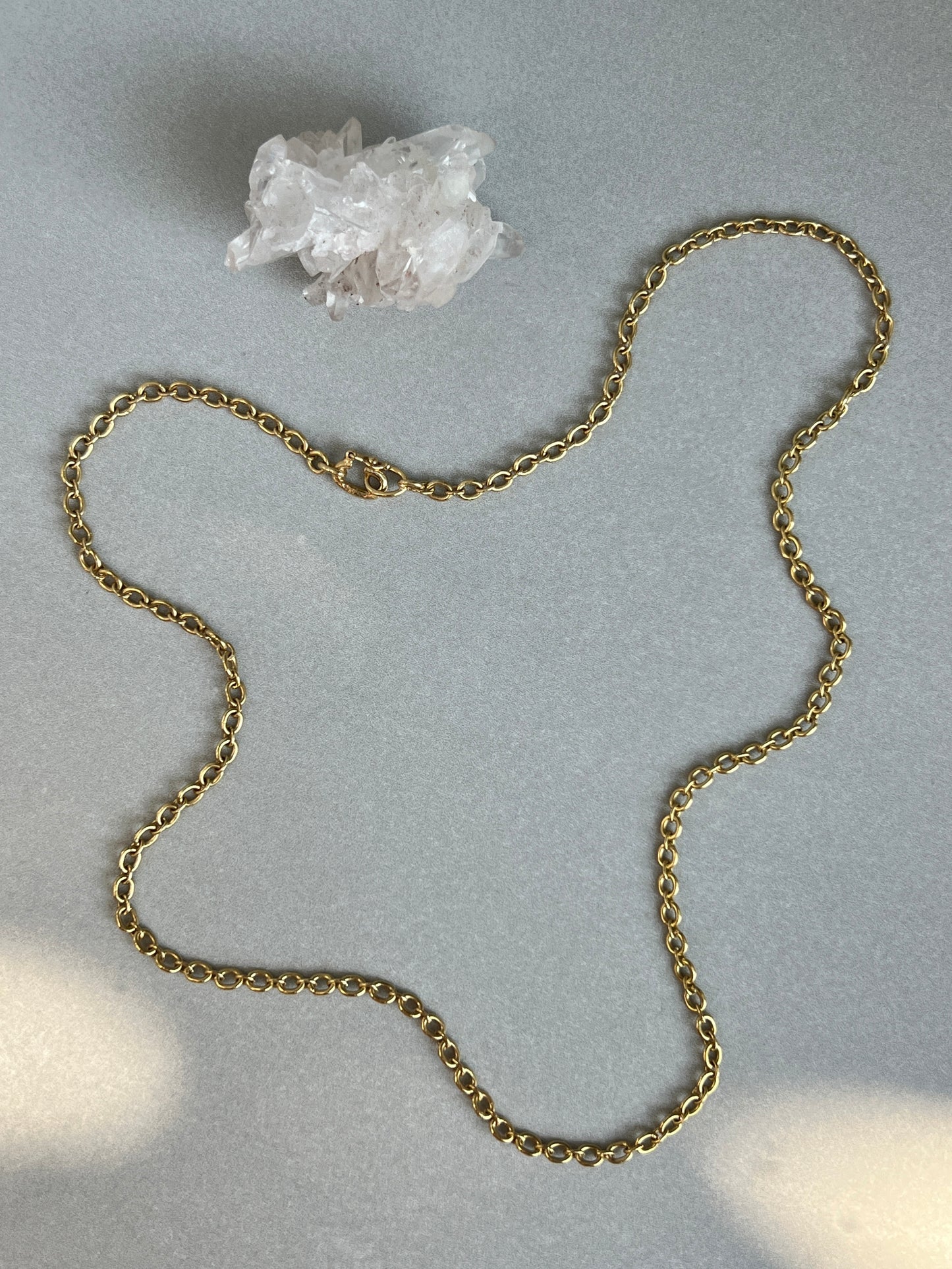 Vintage 18k Gold 18” Solid Cable Link Chain