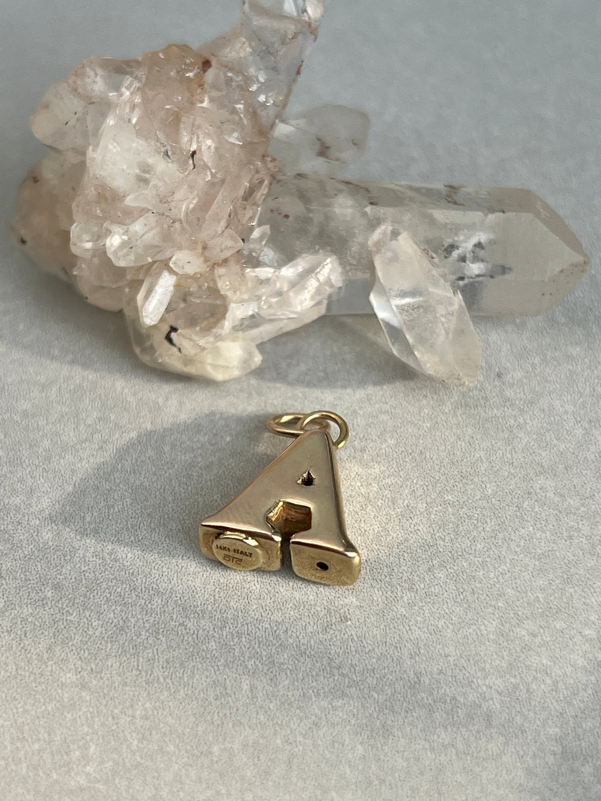 Vintage 14k Yellow Gold Puffy Letter ‘A’ Charm