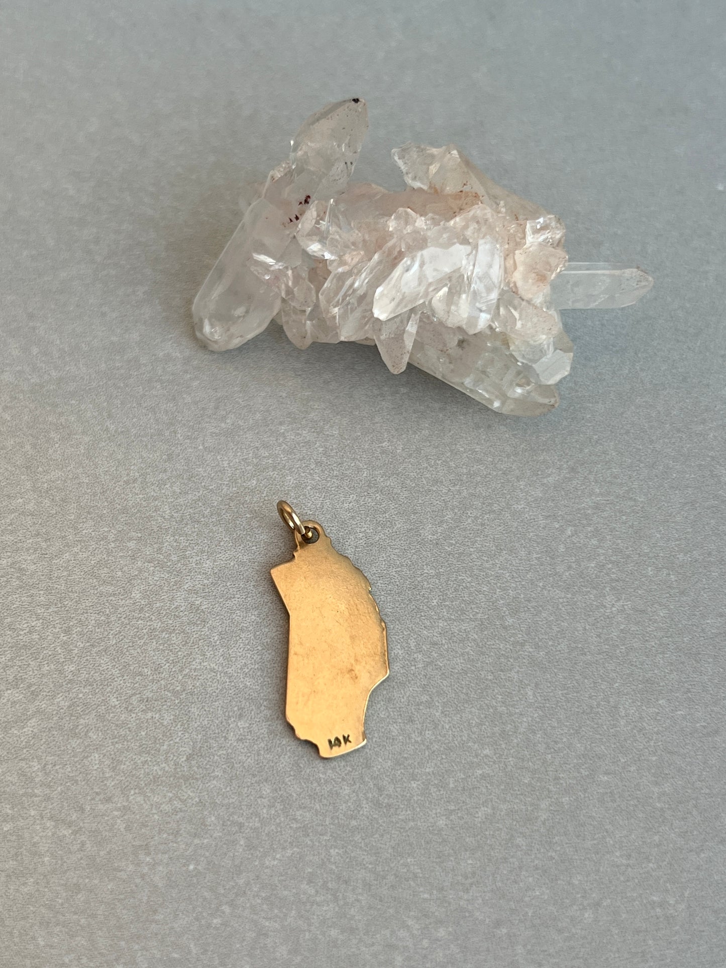 Vintage 14k Gold Enamel California State Charm