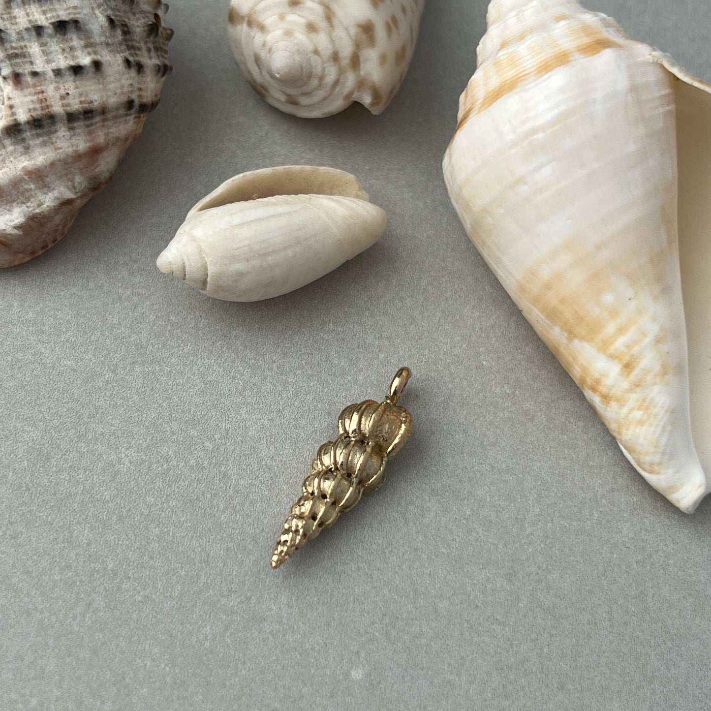 Vintage 14k Gold Spiral Shell Charm