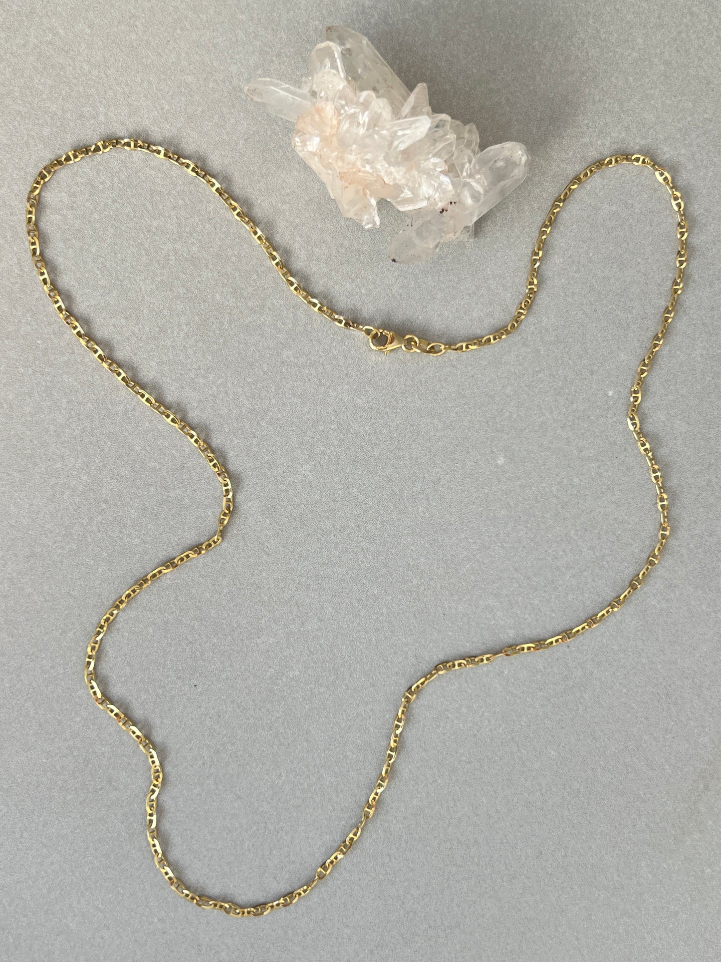 Vintage 14k Gold 20” Baby Anchor Link Chain