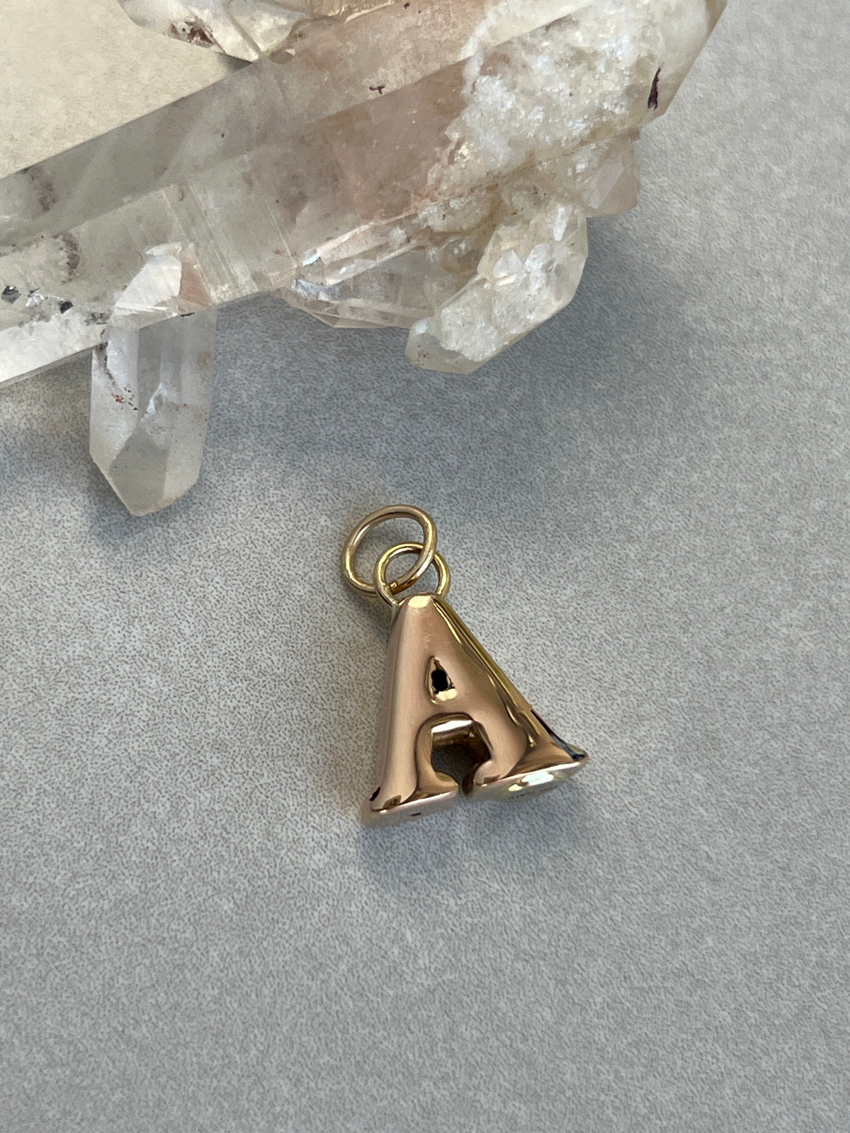 Vintage 14k Yellow Gold Puffy Letter ‘A’ Charm