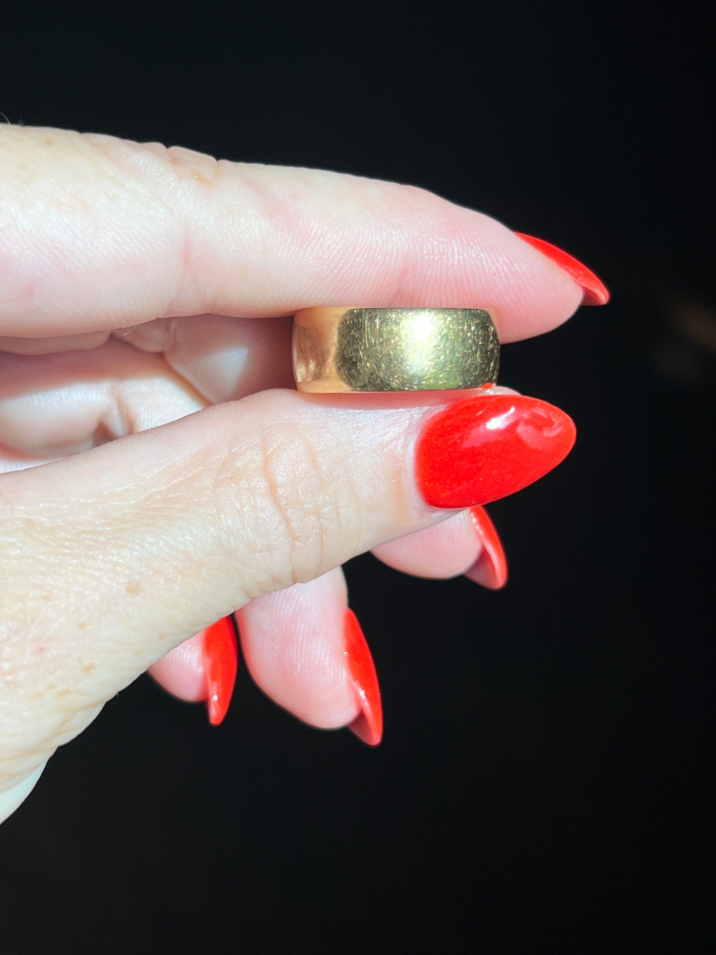 Antique 18k Gold Wide Cigar Band Ring