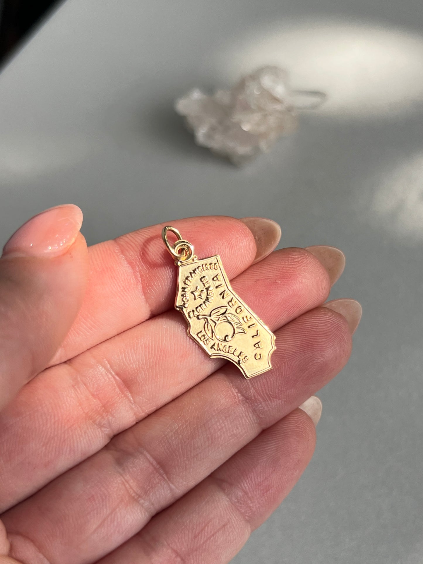 Vintage 14k Gold California State Charm