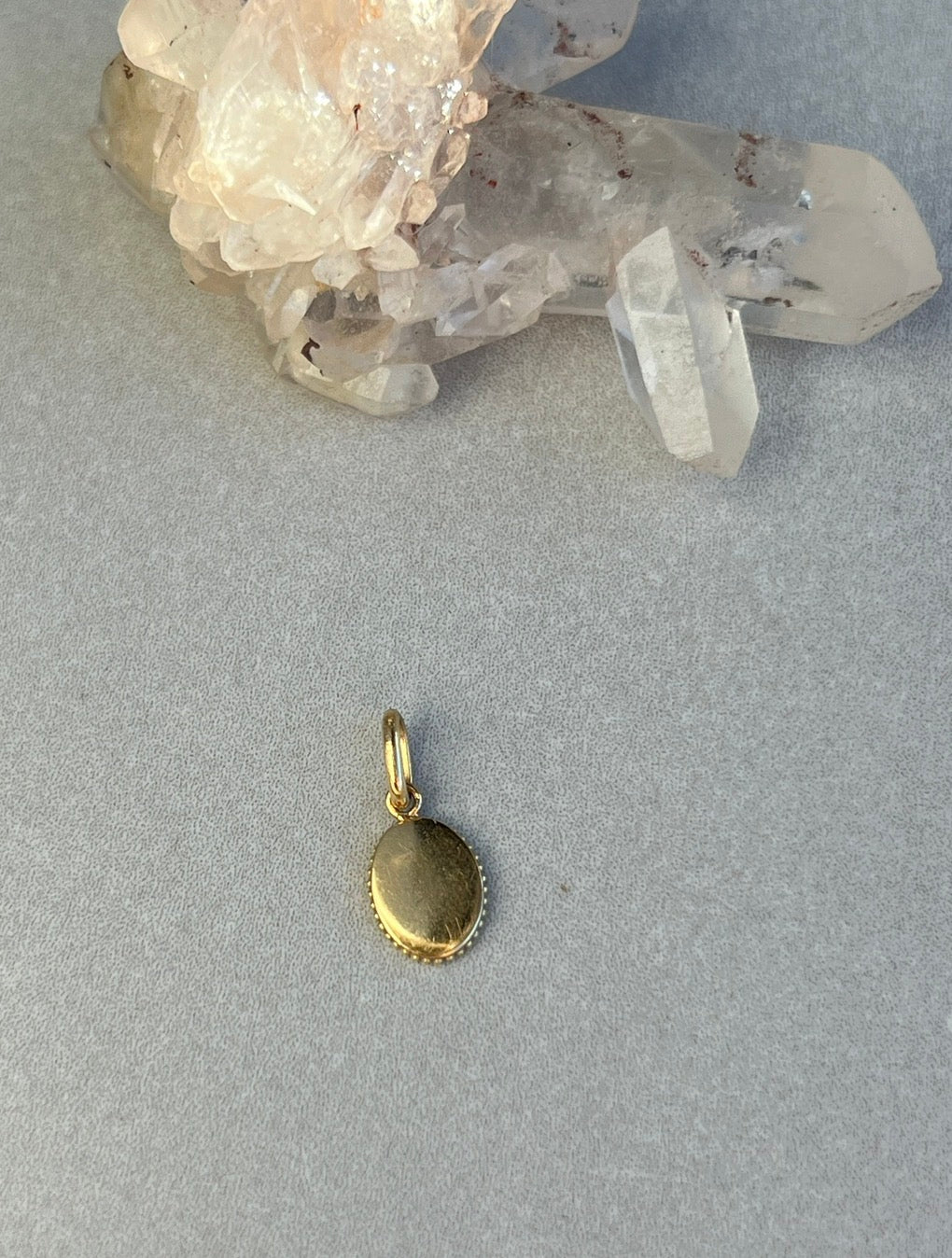 Estate 18k Gold and Turquoise Resin Holy Madone Pendant by gigiCLOZEAU