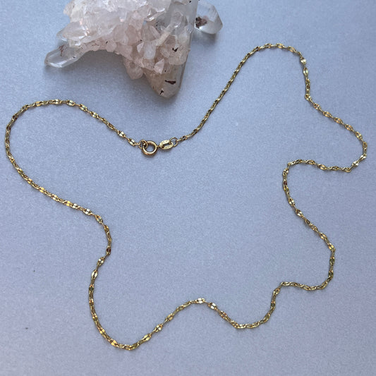 Vintage 14k Gold 19.25” Sparkle Link Chain