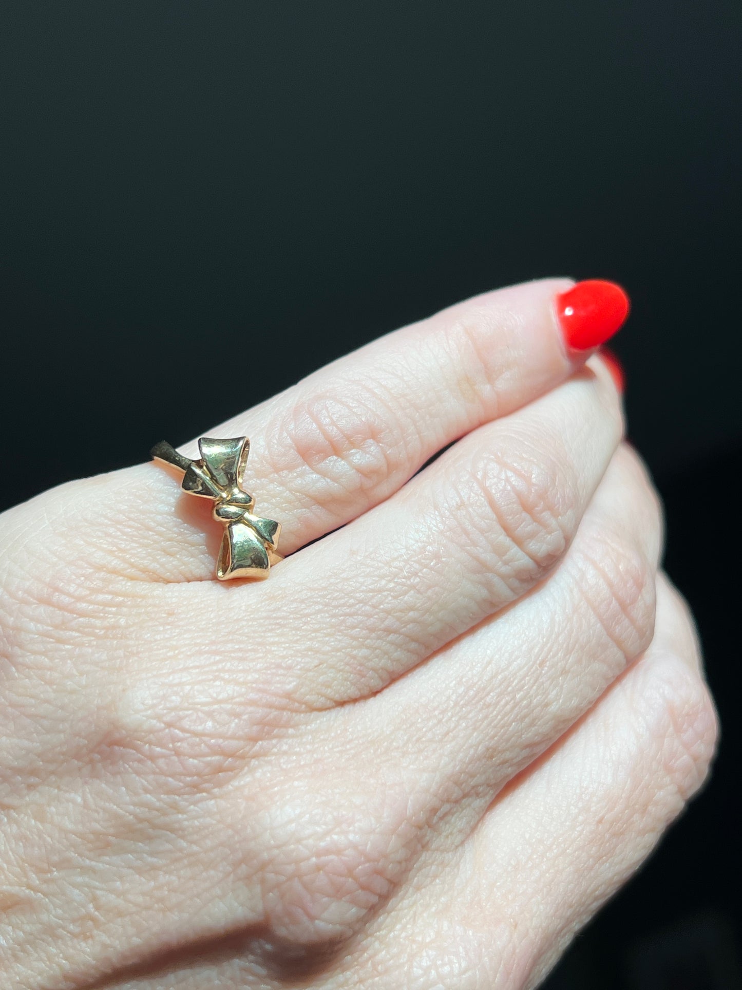 Vintage 14k Gold Bow Ring