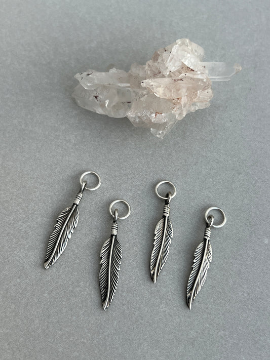 Vintage Sterling Silver Feather Charm