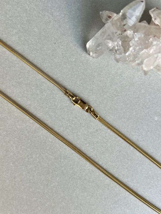 Vintage 14k Gold 20” Snake Link Chain
