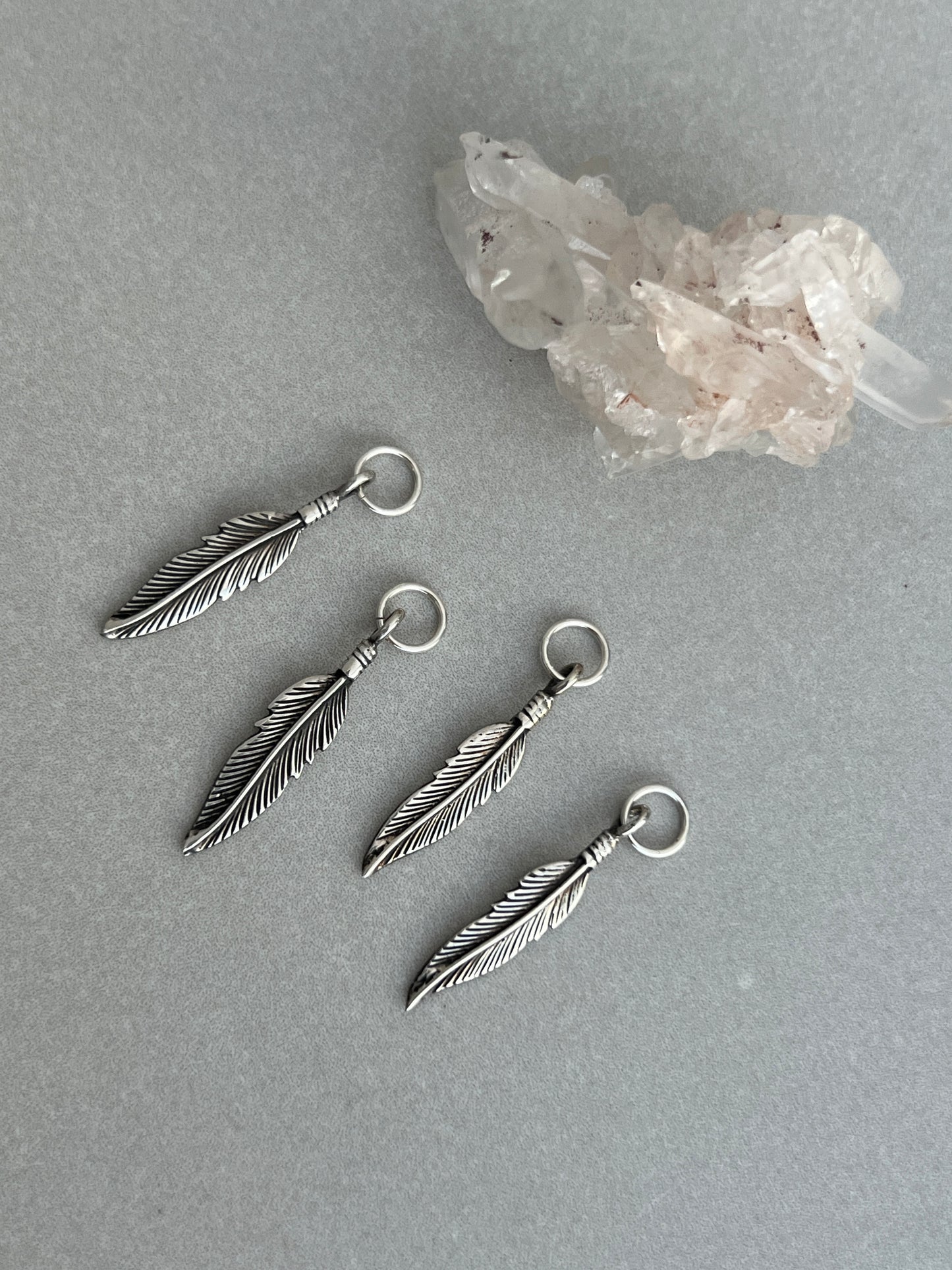 Vintage Sterling Silver Feather Charm