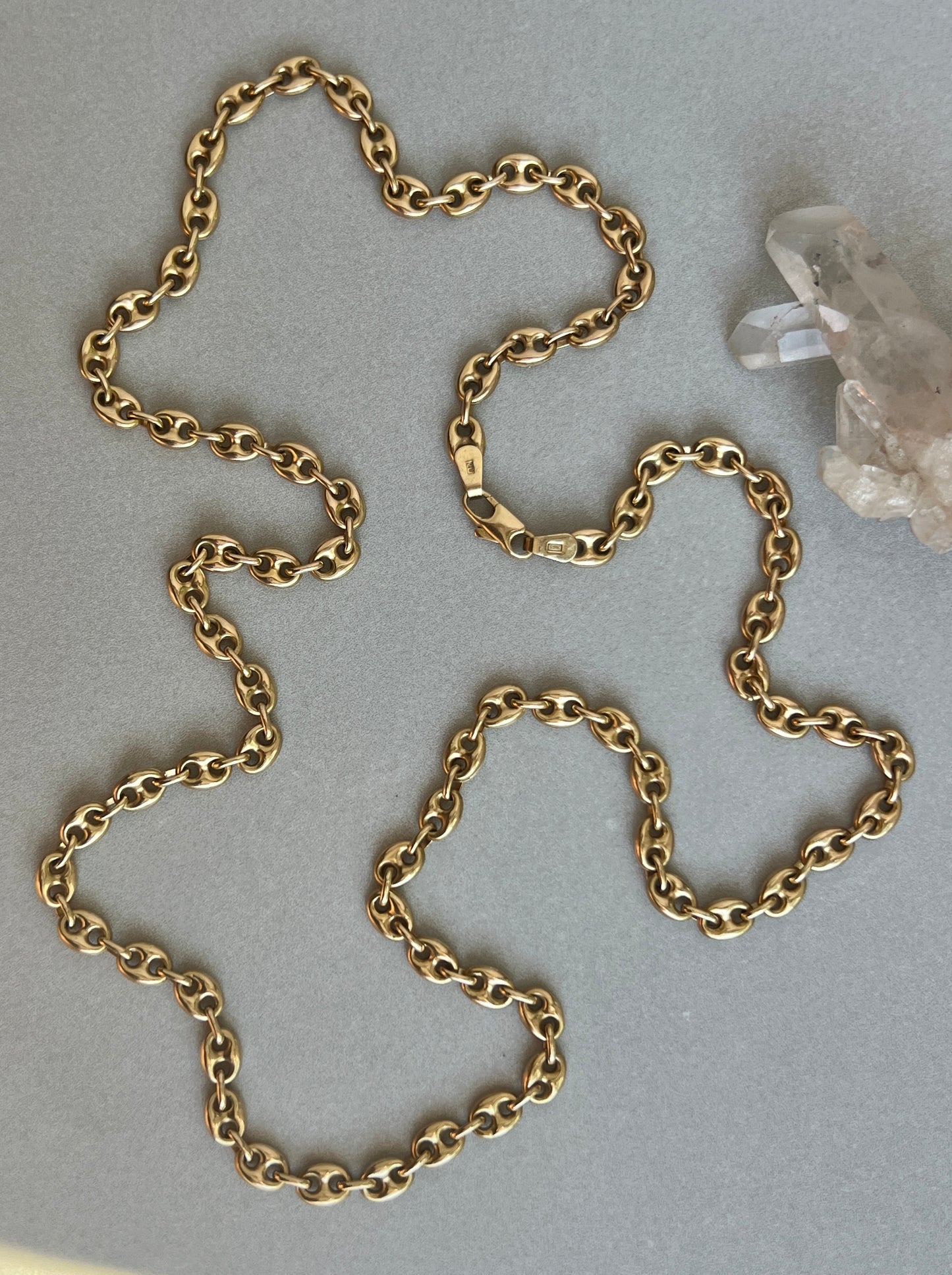 Vintage 14k Gold 24” Puffy Mariner ‘Gucci’ Link Chain