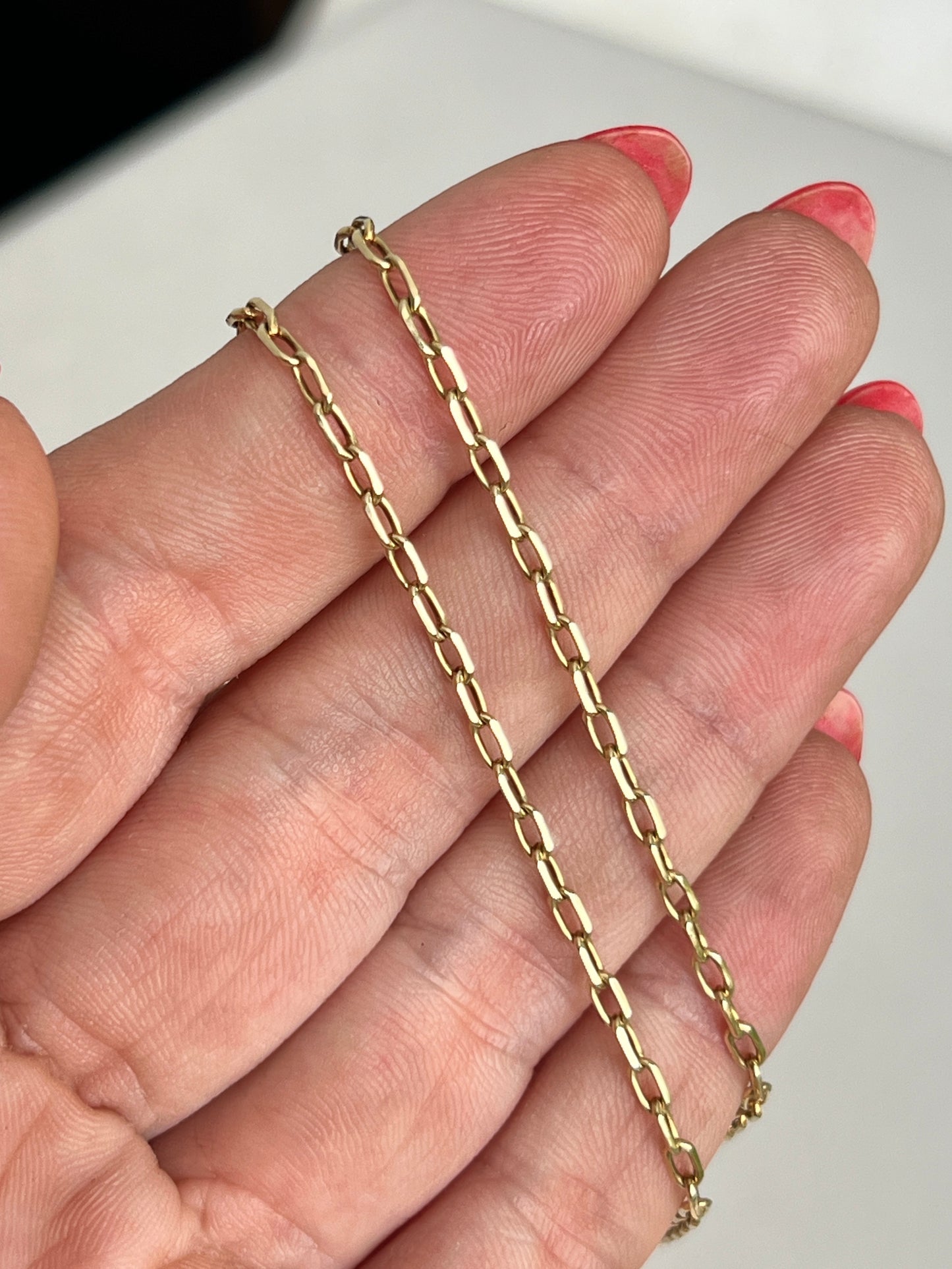 Vintage 14k Gold 21” Biker Link Chain