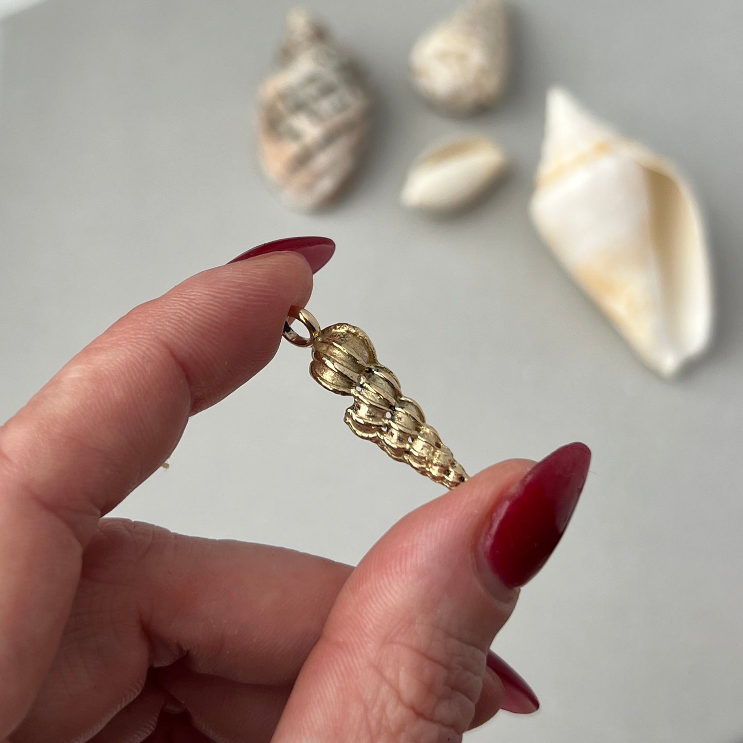 Vintage 14k Gold Spiral Shell Charm