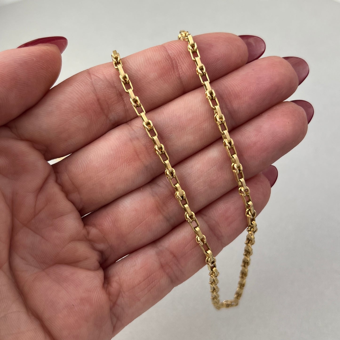 Vintage 14k Gold 20” Knot Link Chain