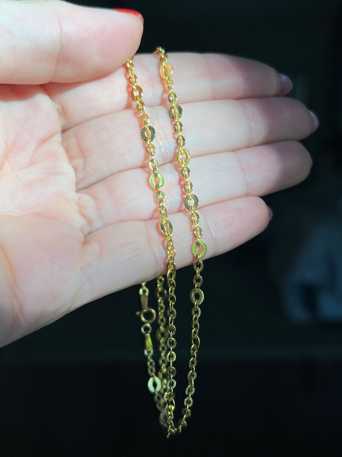 Vintage 14k Gold 18” Fancy Cable Link Chain