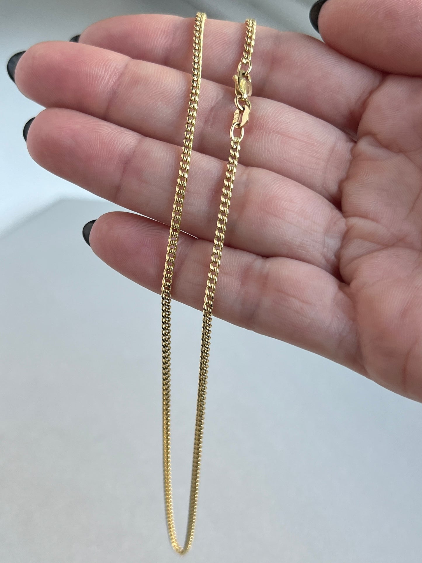 Vintage 14k Gold 16” Curb Chain