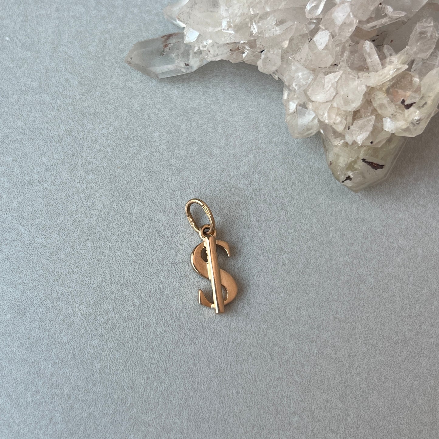 Vintage 14k Gold Dollar Sign Charm