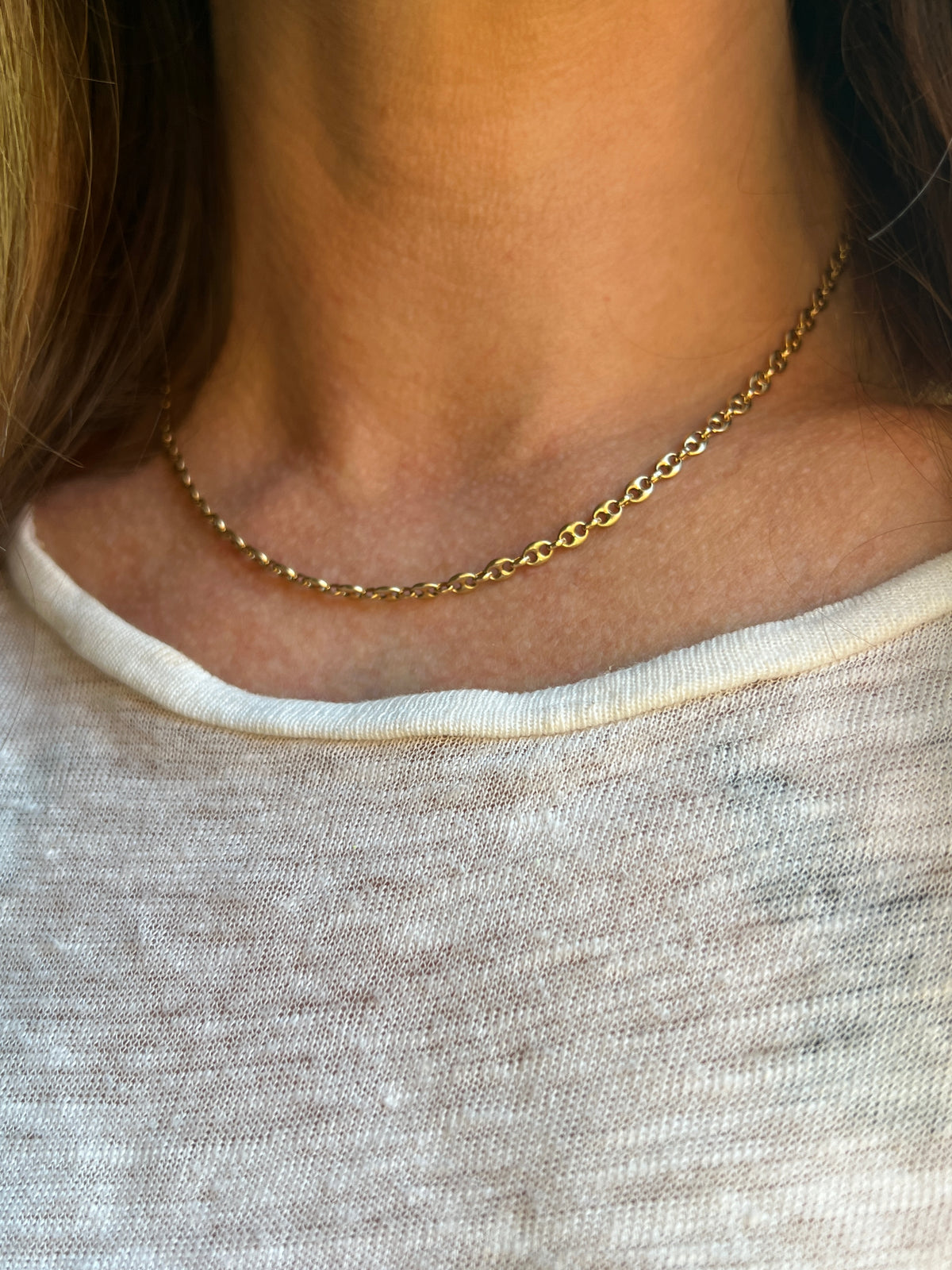 Vintage 14k Gold 16” Puffy Mariner ‘Gucci’ Link Chain