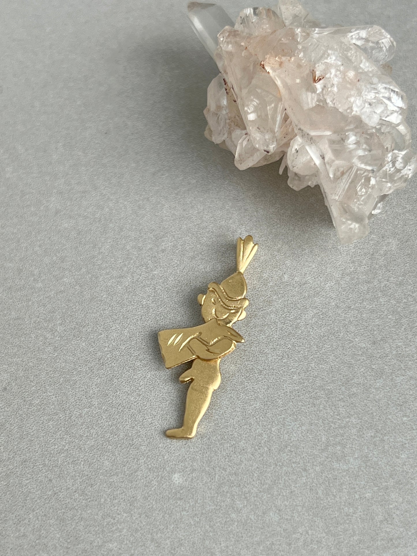 Vintage 14k Gold Articulated Flashing Man Charm