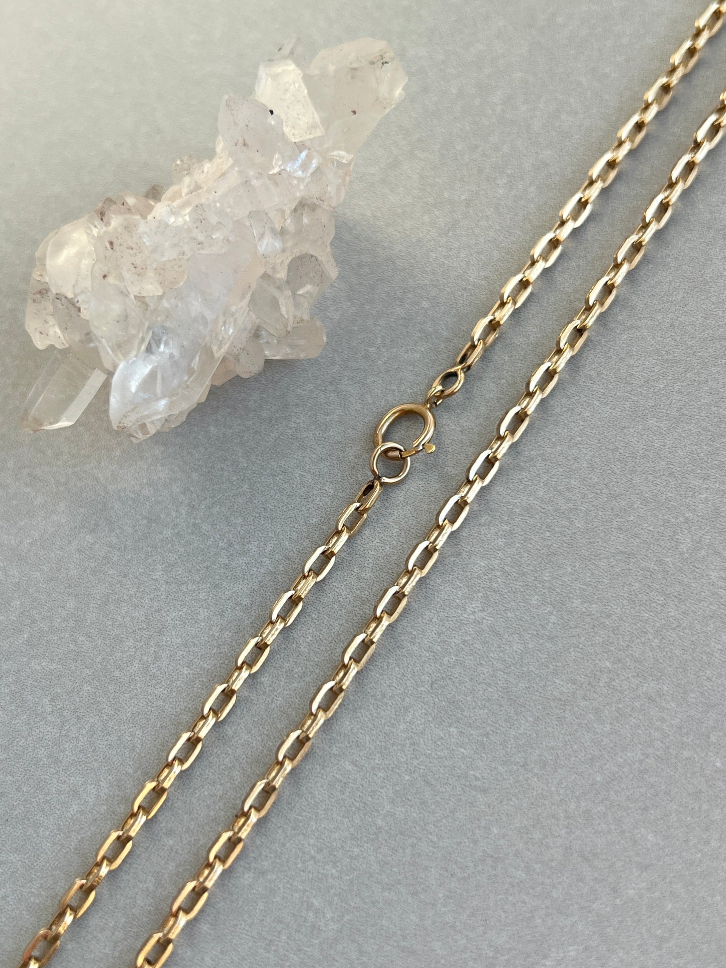 Vintage 14k Gold 17” Biker Link Chain