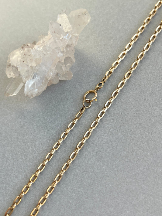 Vintage 14k Gold 17” Biker Link Chain