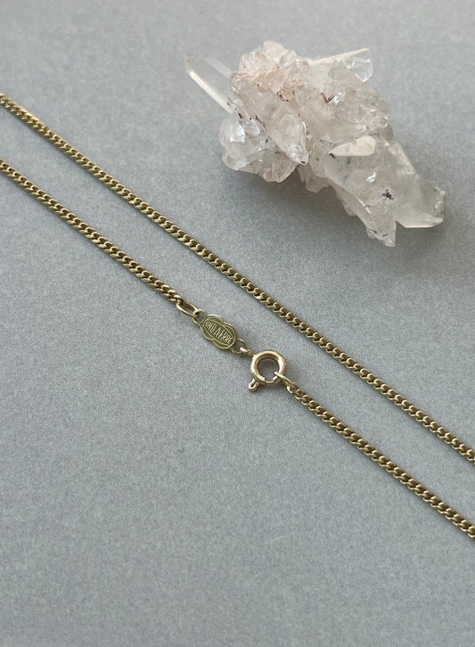 Vintage 14k Gold 27.5” Unoaerre Curb Link Chain