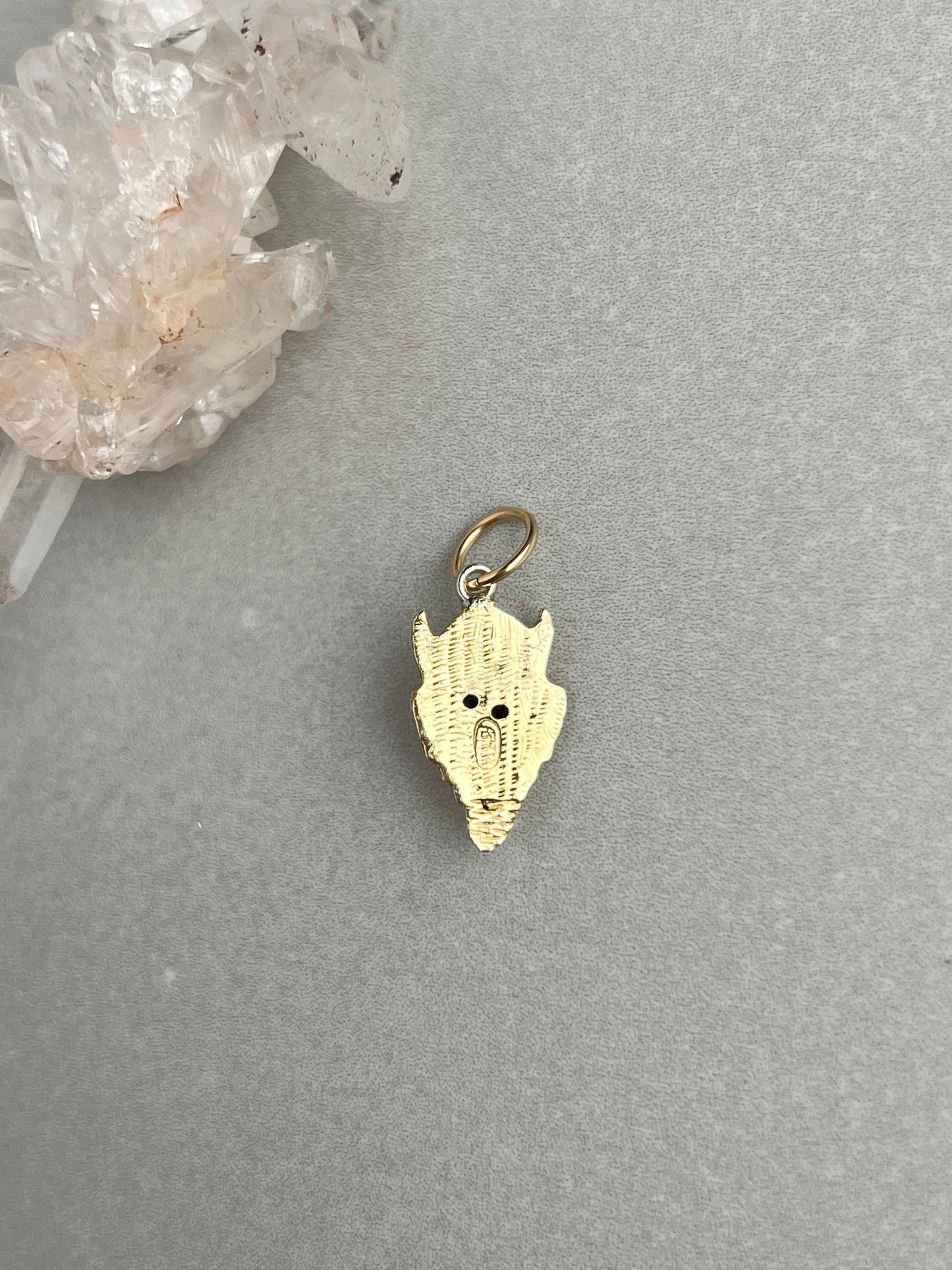 Vintage 14k Yellow Gold Diamond-Eyed Devil Charm