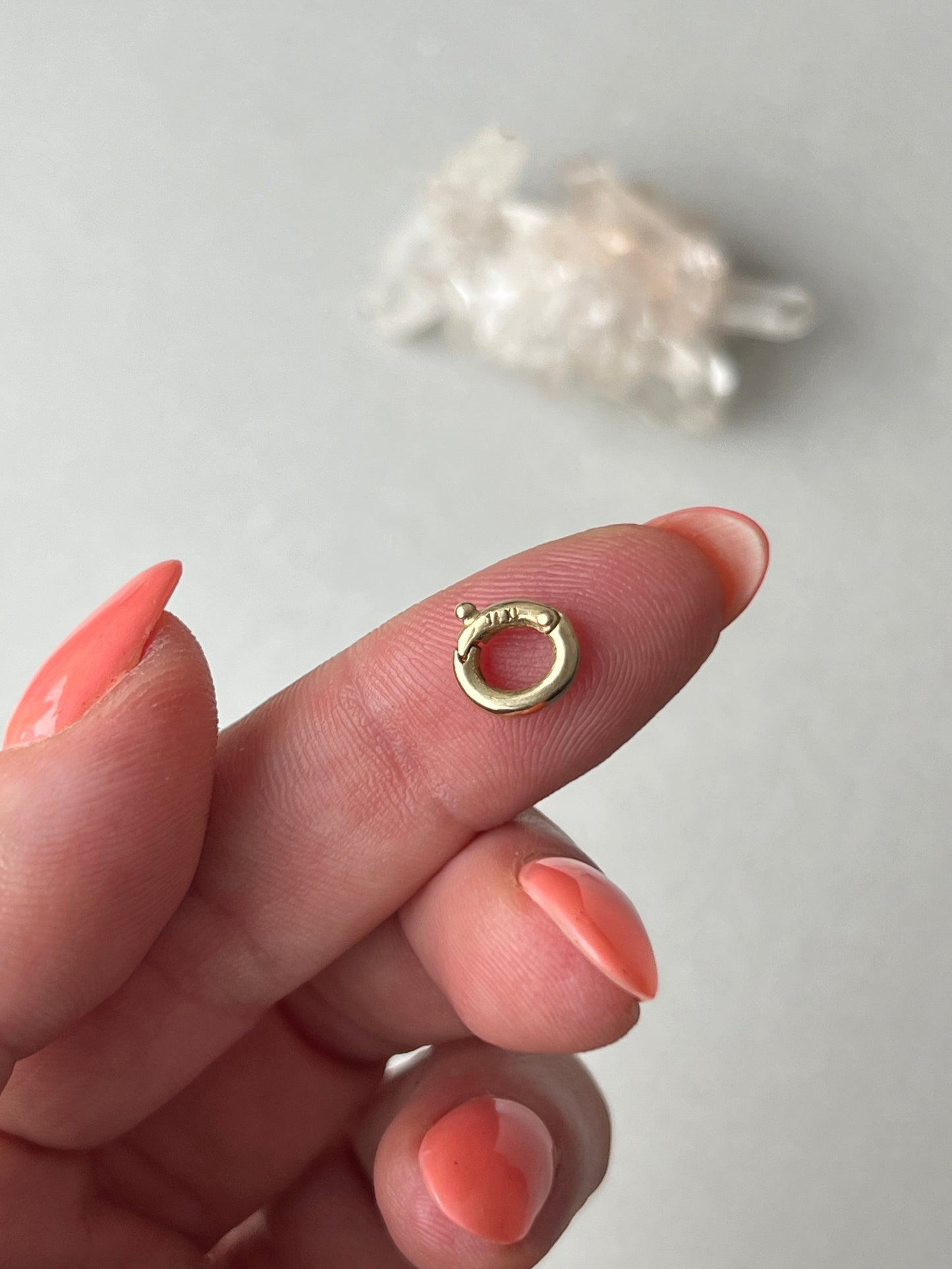 Vintage 14k Gold Small Charm Enhancer / Chain Connector