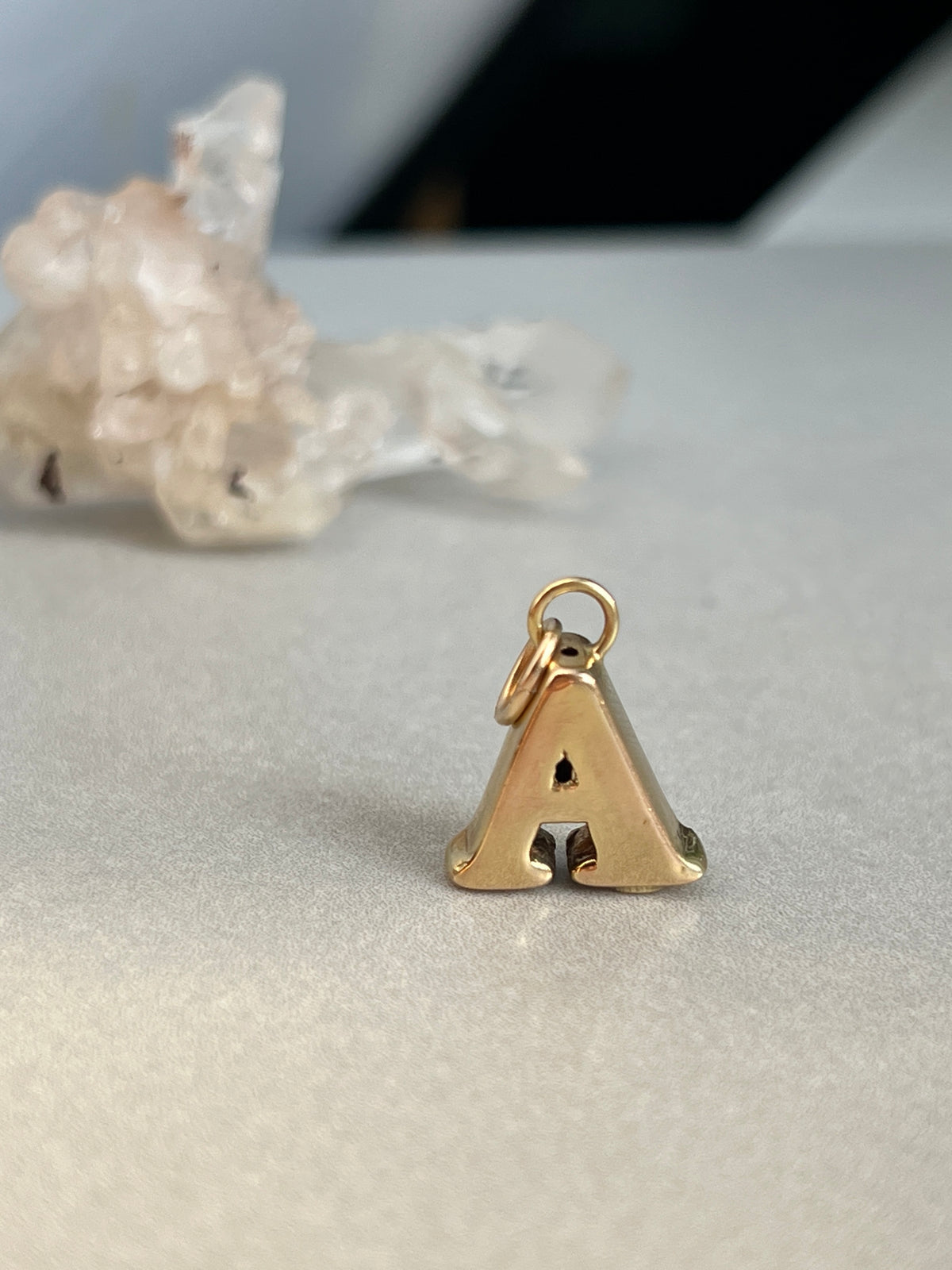 Vintage 14k Yellow Gold Puffy Letter ‘A’ Charm