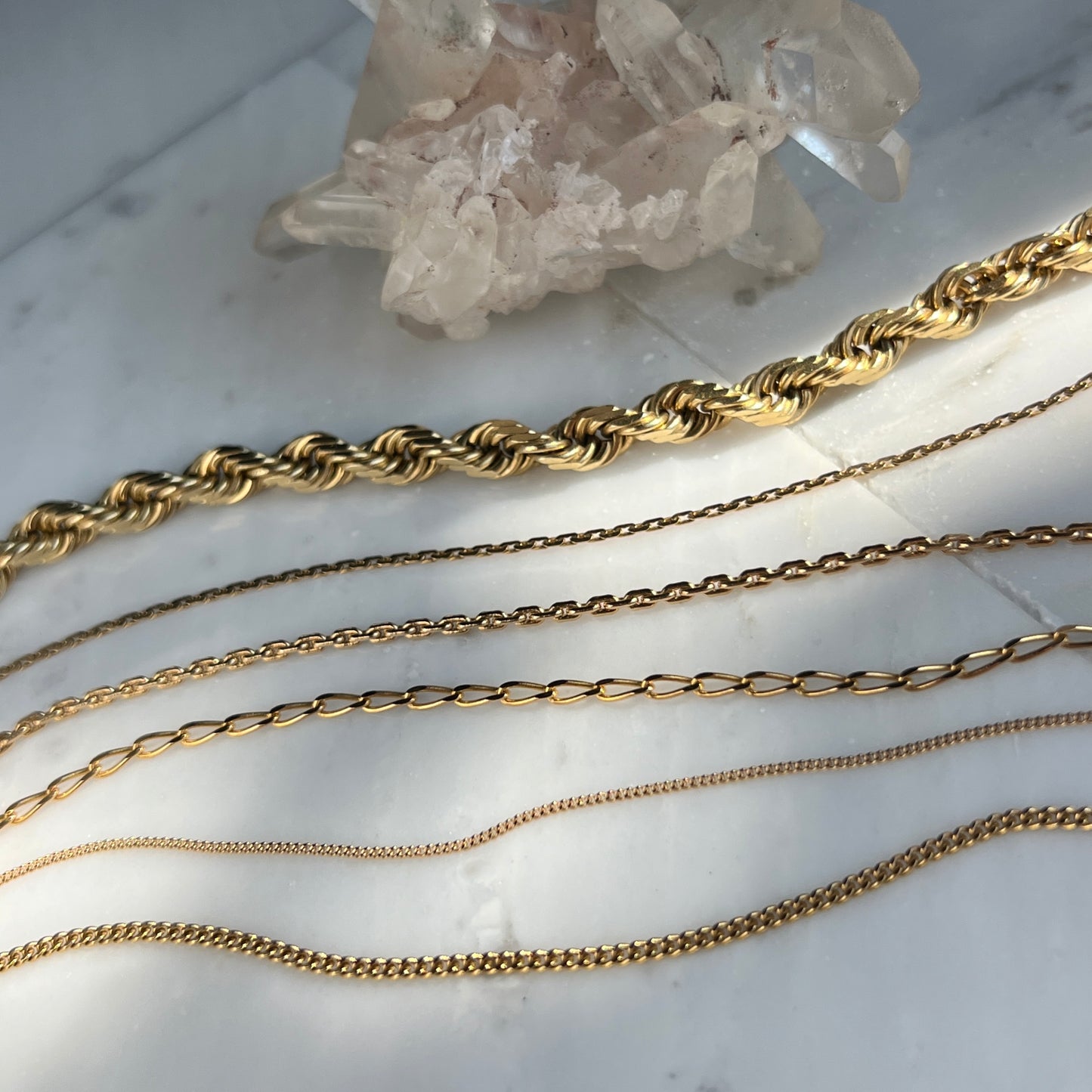 23.5” Vintage 14k Gold Solid Rope Link Chain Necklace