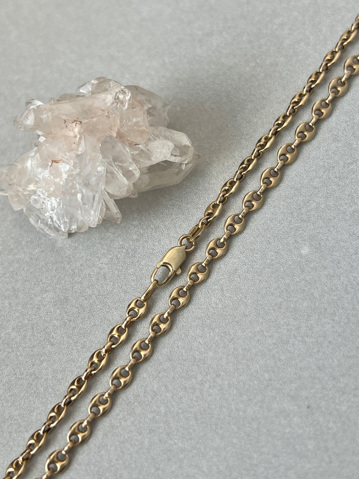 Vintage 14k Gold 16” Puffy Mariner ‘Gucci’ Link Chain
