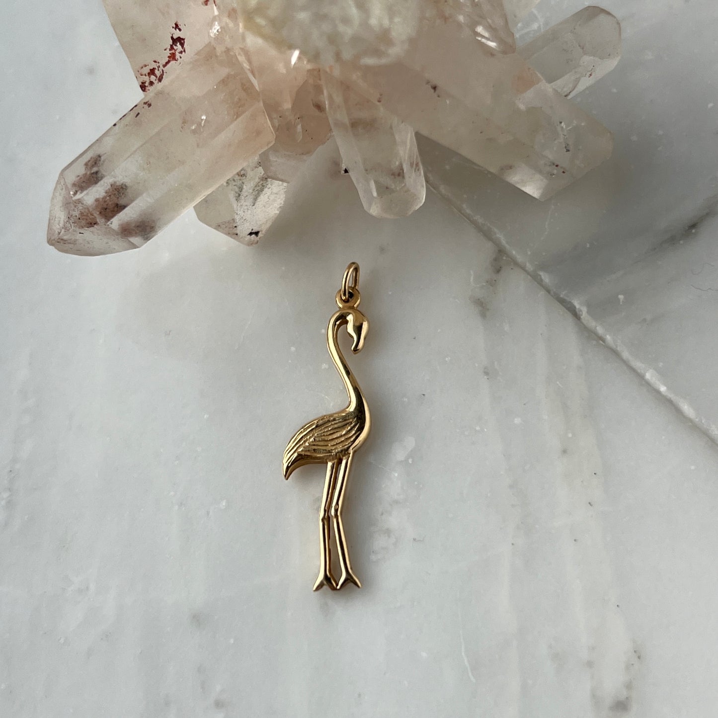 Vintage 14k Flamingo Charm