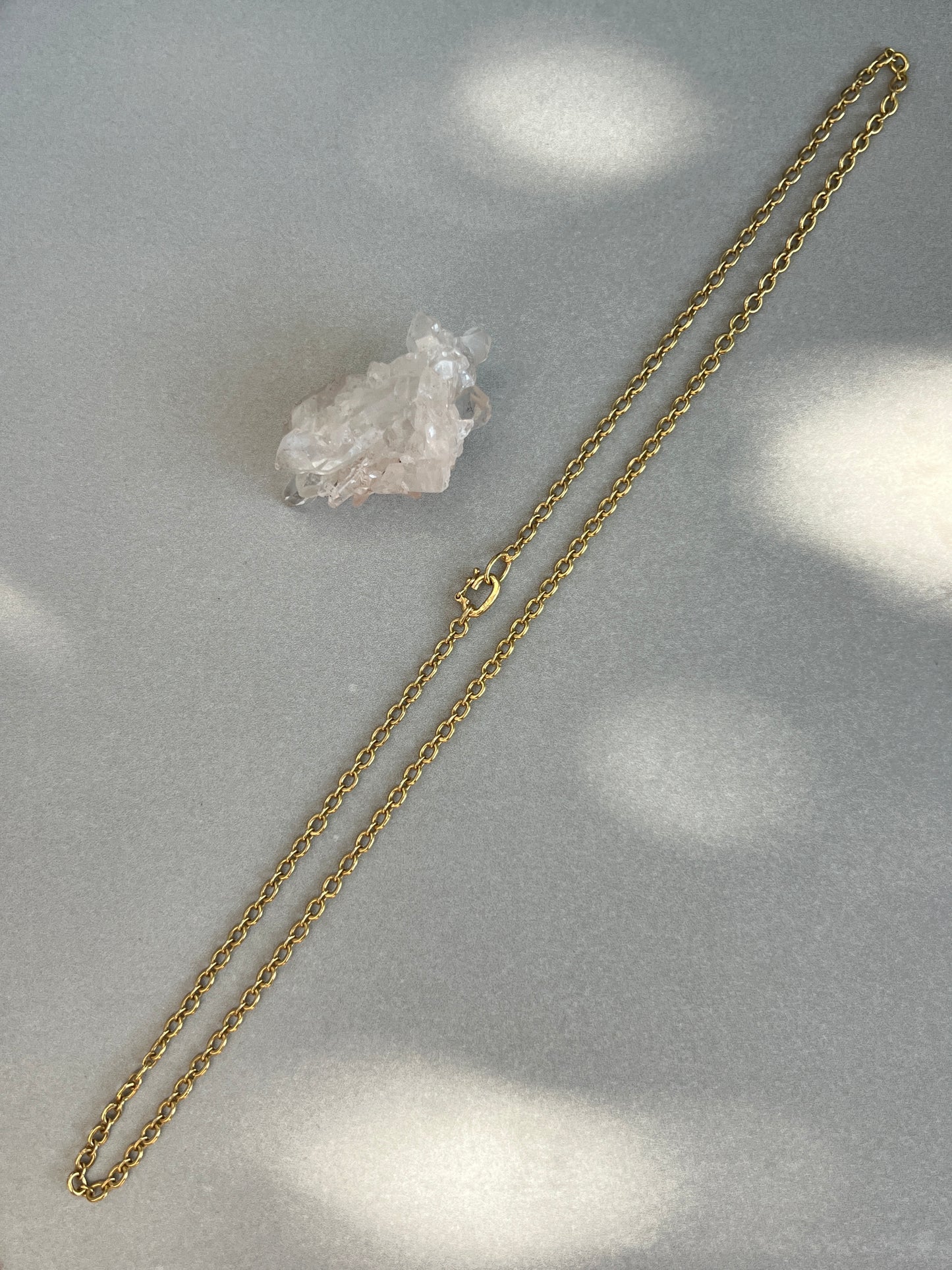 Vintage 18k Gold 18” Solid Cable Link Chain