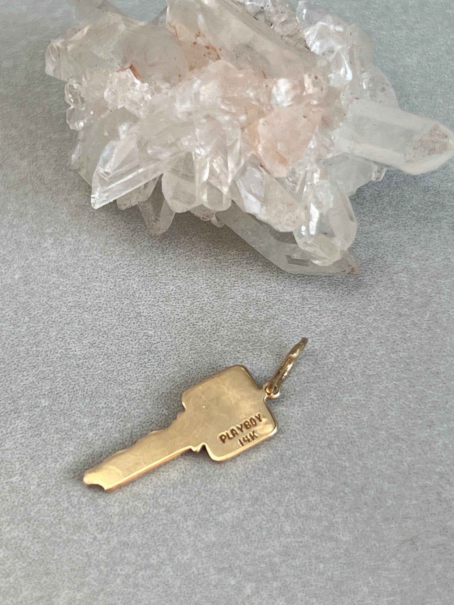 Vintage 14k Gold Mini Playboy ‘Members Club’ Key Charm