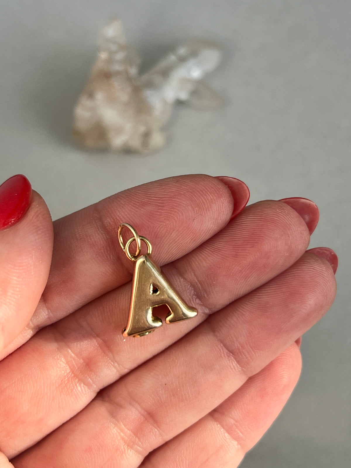 Vintage 14k Yellow Gold Puffy Letter ‘A’ Charm