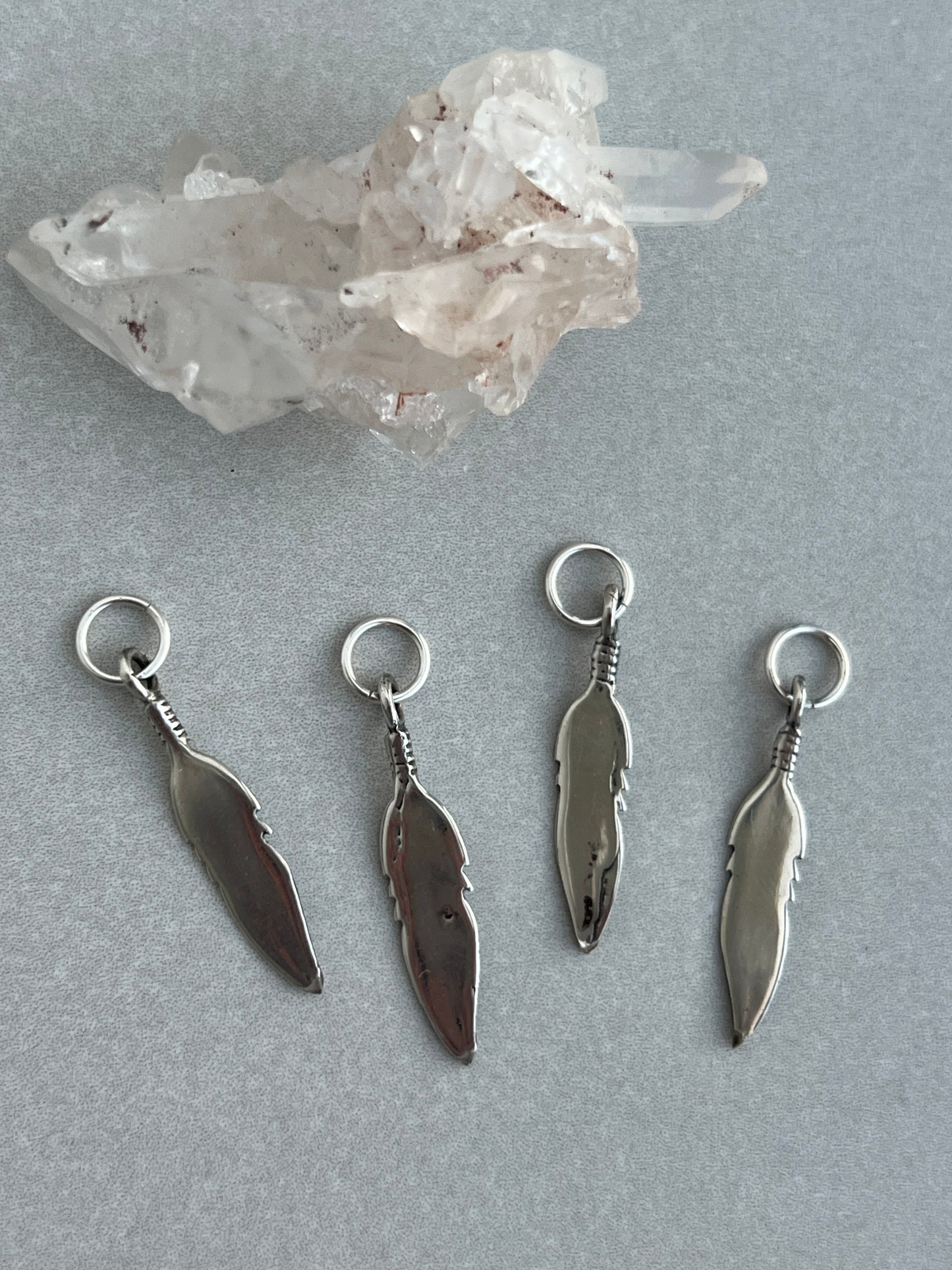 Vintage Sterling Silver Feather Charm
