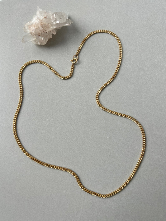 Vintage 14k Gold 17.5” Curb Link Chain