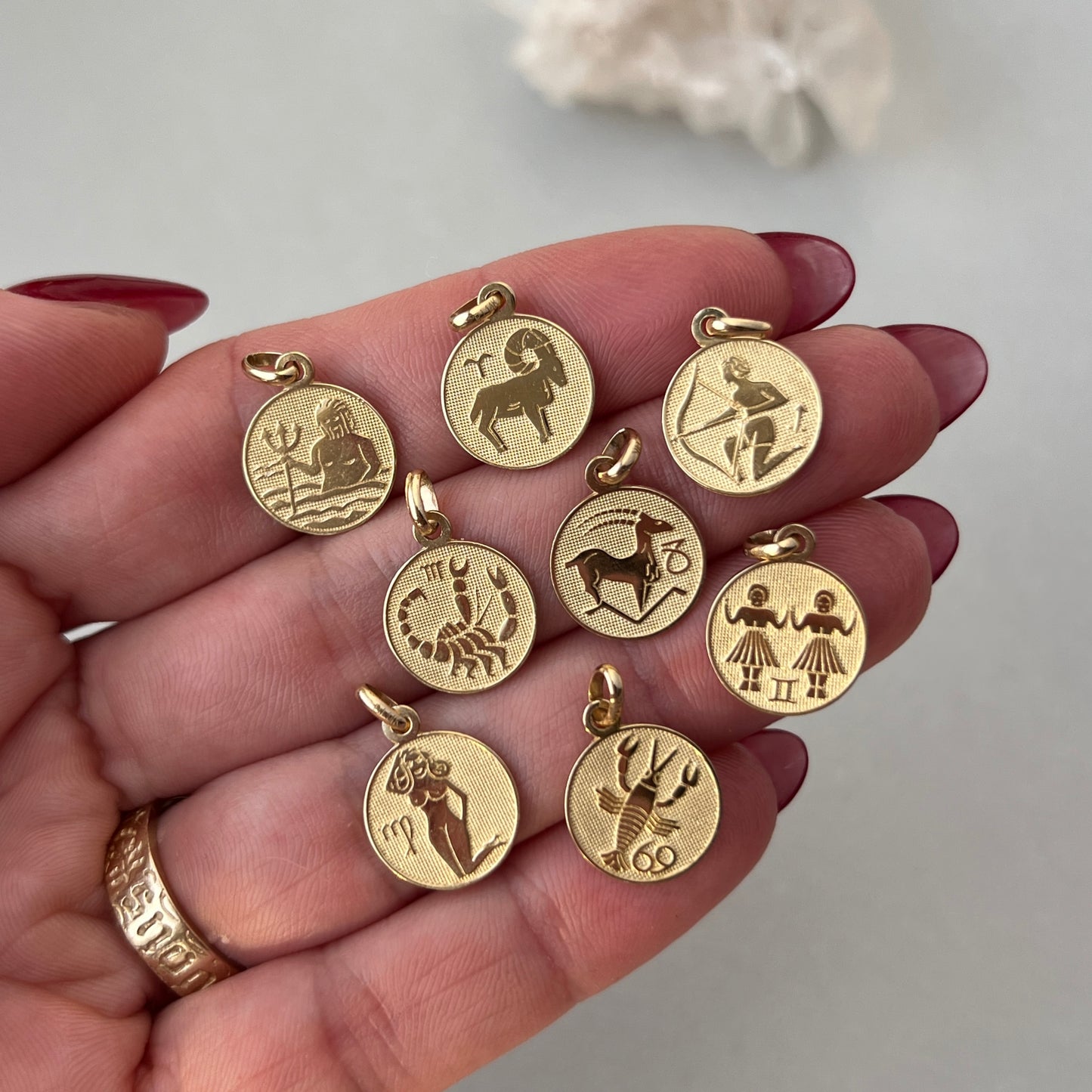 Estate 14k Gold Zodiac Charms